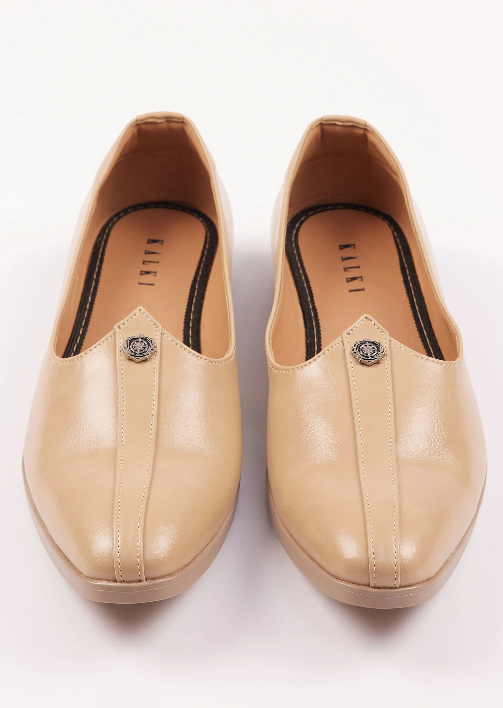 Beige Formal Juttis For Men - Image 5