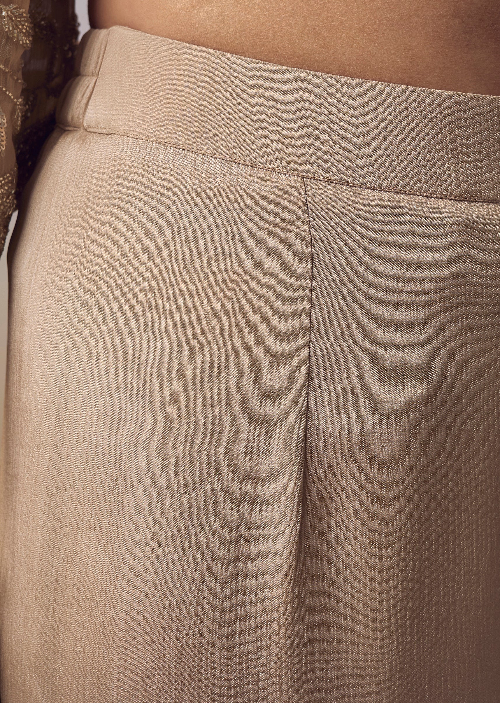 Beige Peplum Kurta Sharara Set - Image 6