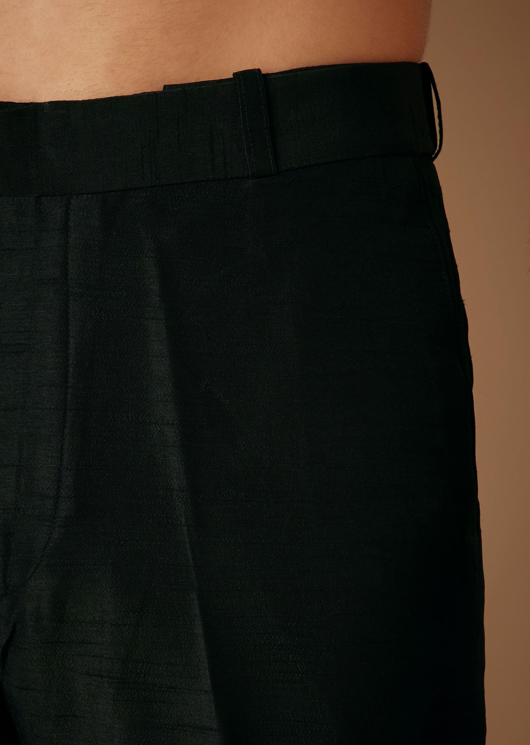 Black Banarasi Silk Indowestern Bandi Set - Image 7