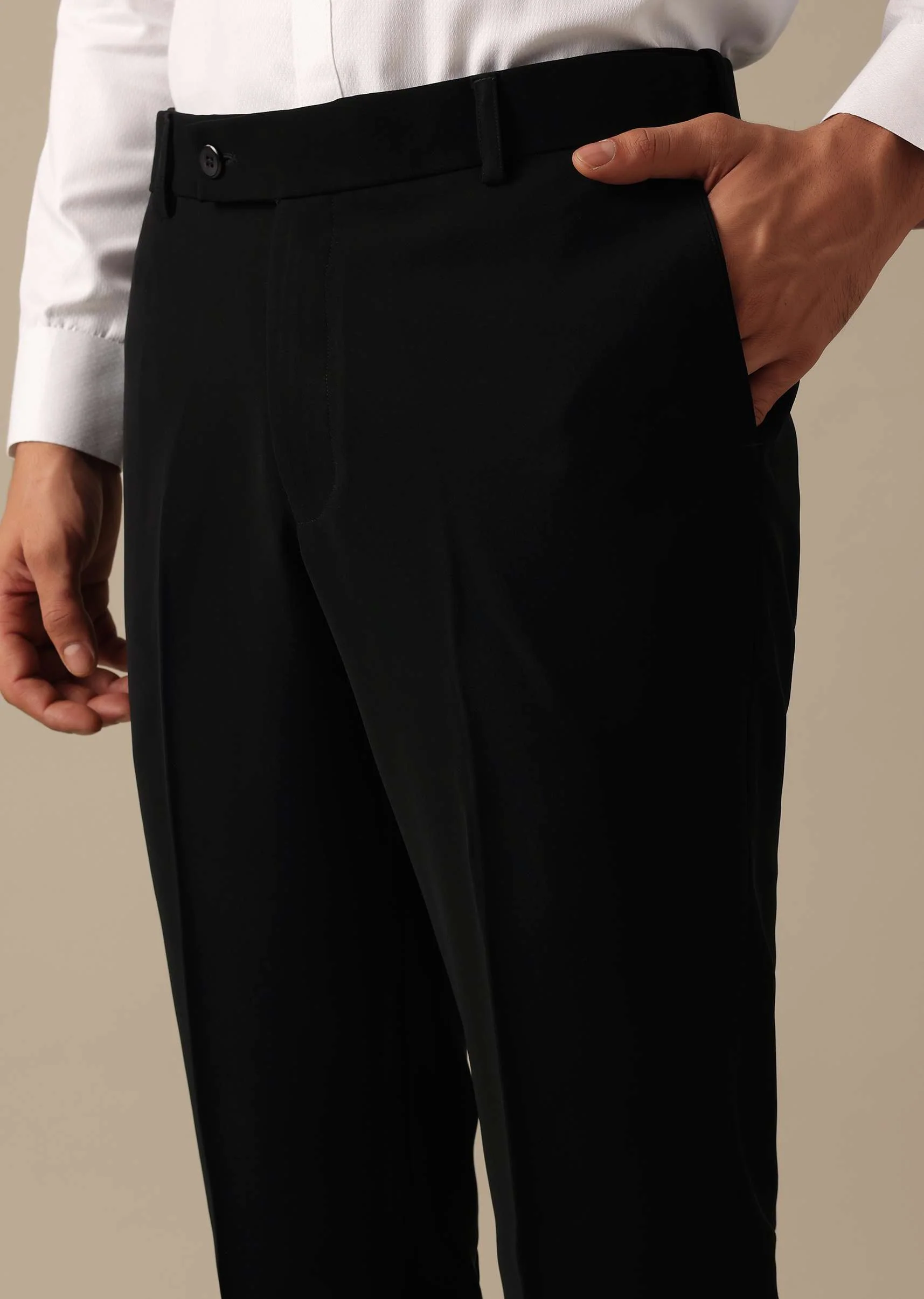 Black Blazer And Pant Set Tuxedo With Cutwork Detail - Image 16
