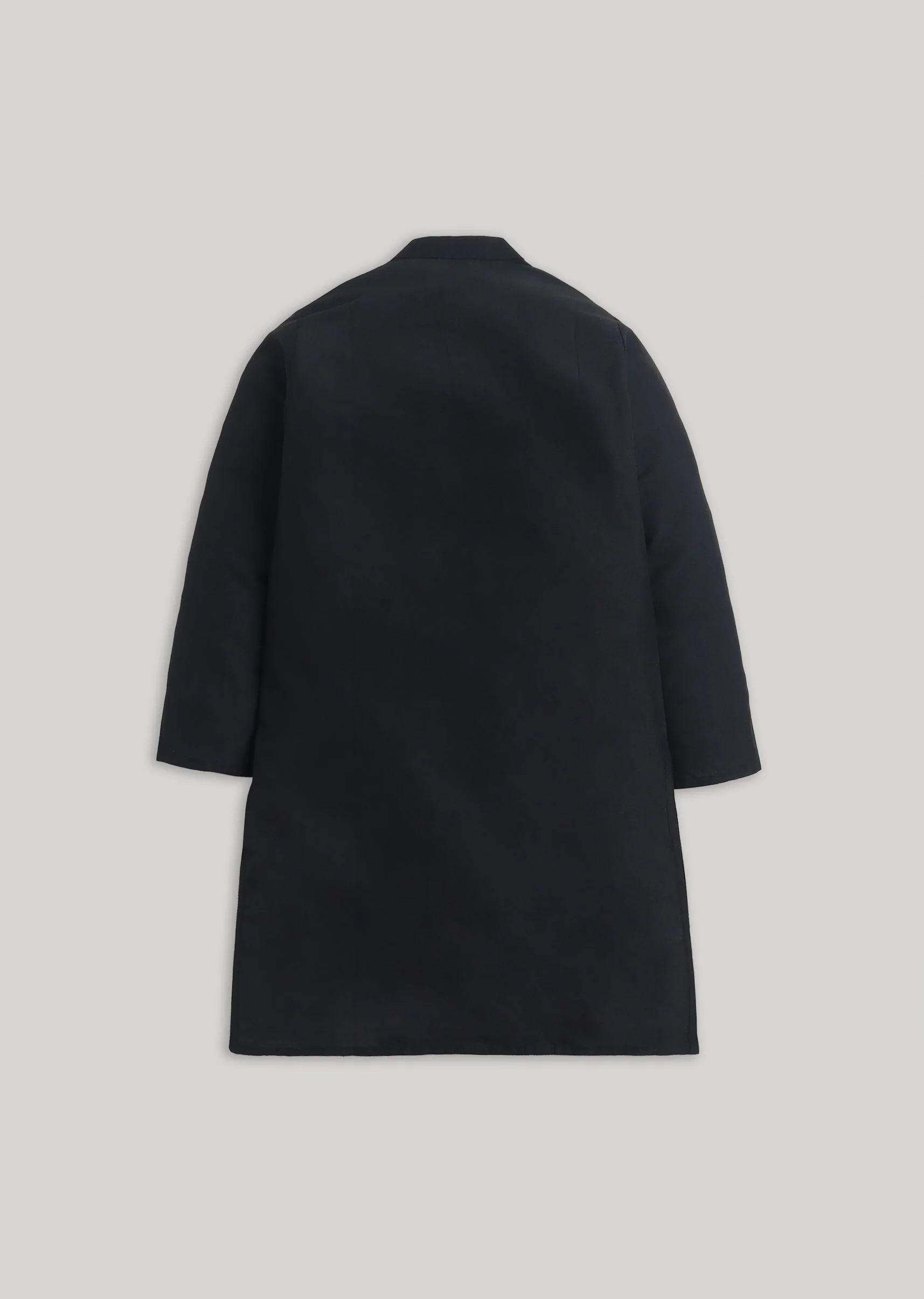 Black Cotton Kurta Jacket Set With Floral Embroidered Nehru Jacket - Image 3