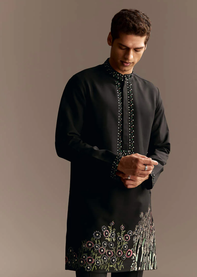 Black Jodhpuri Kurta Set - Image 6