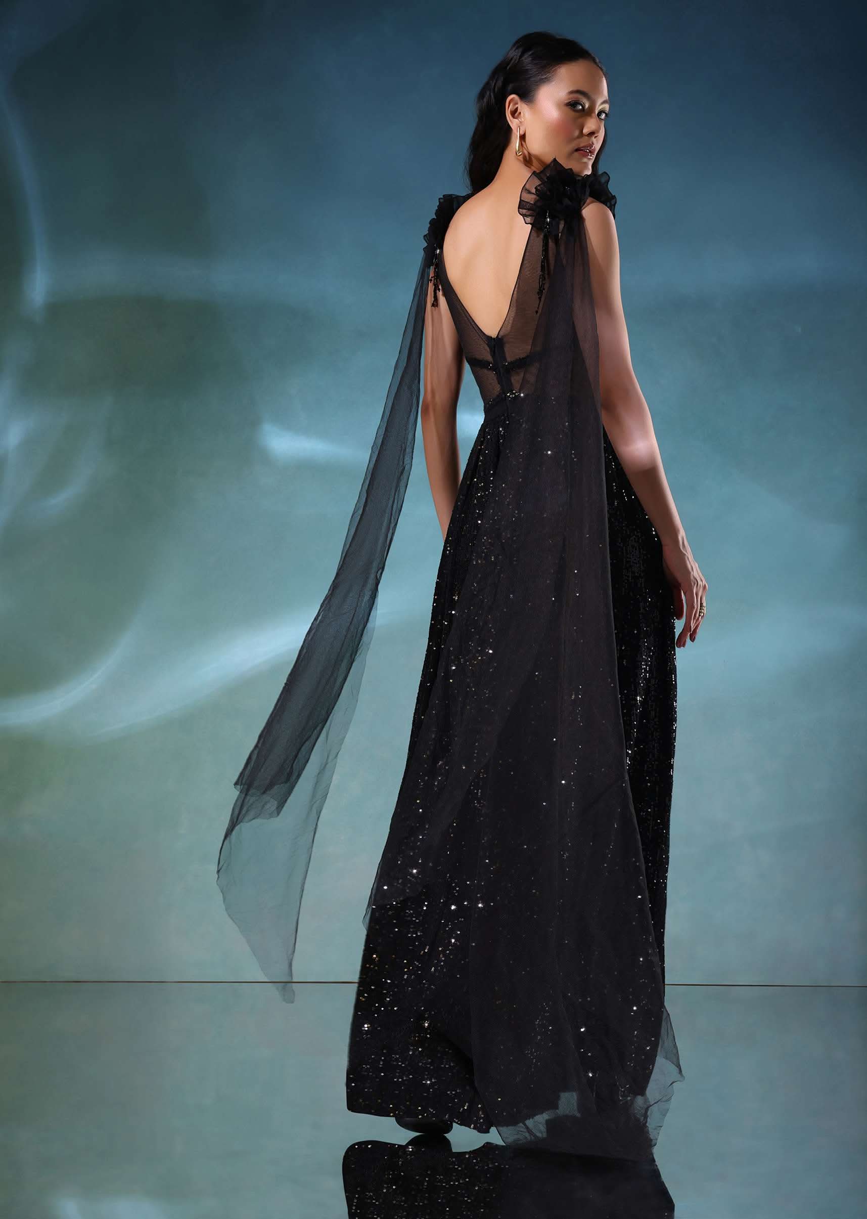 Black Jumpsuit In Sequins - Image 6