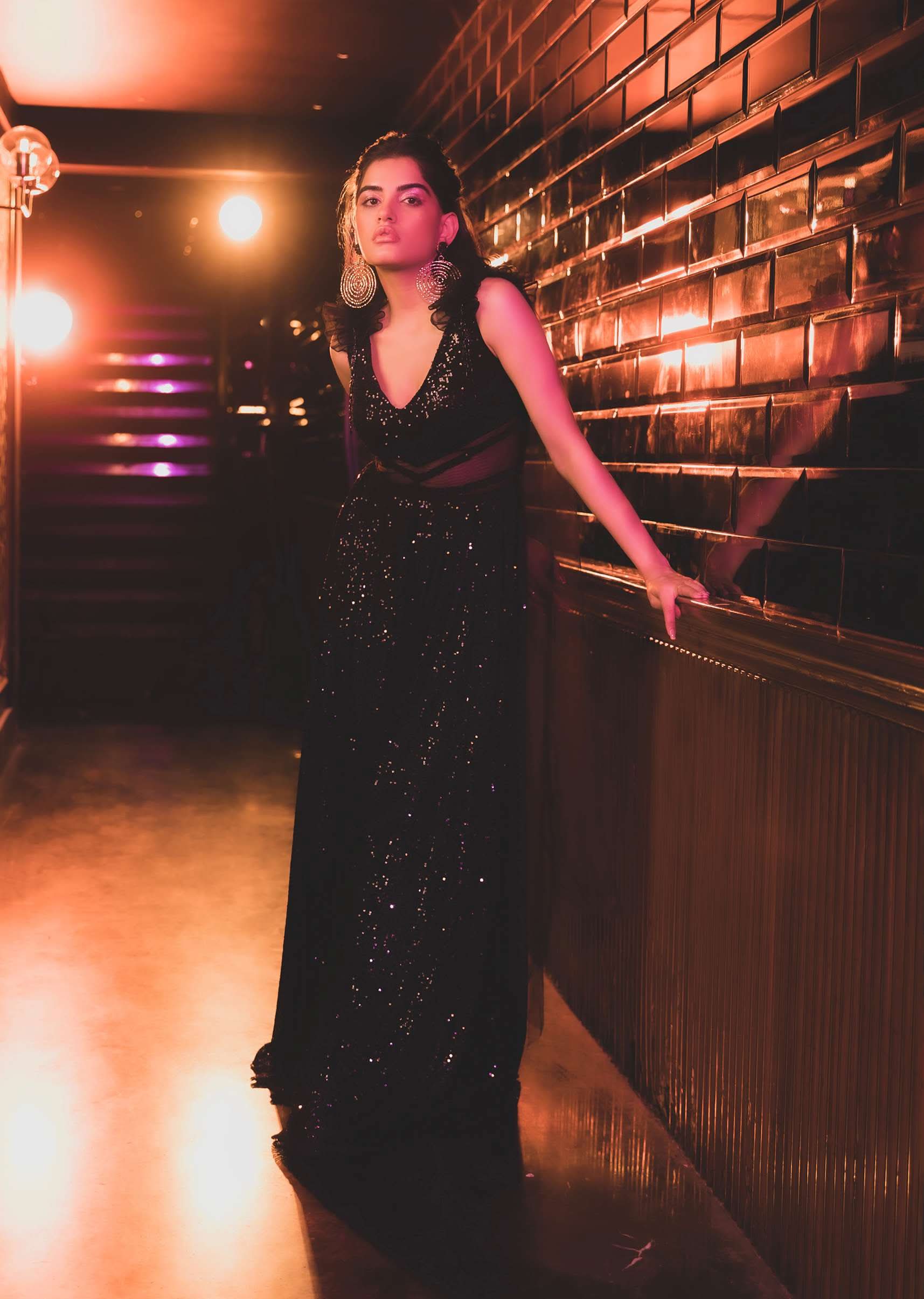 Black Jumpsuit In Sequins - Image 7