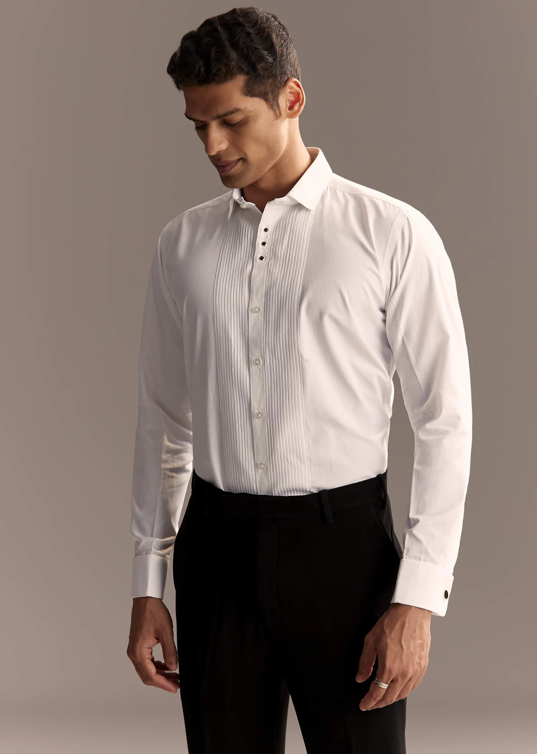 Black Tuxedo For Men With Embellished Embroidery - Image 3