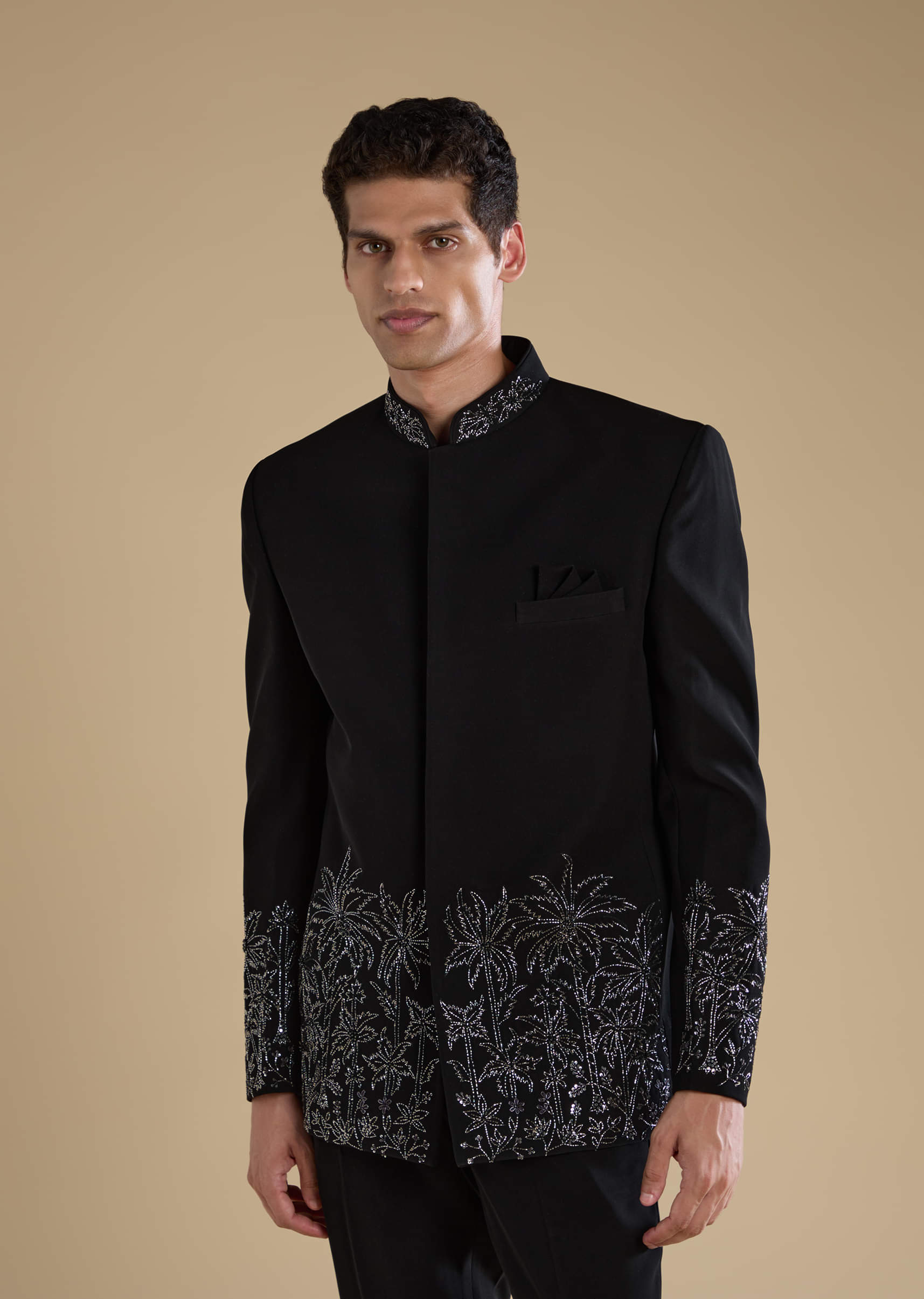 Black Velvet Jodhpuris with Cutdana Work - Image 5