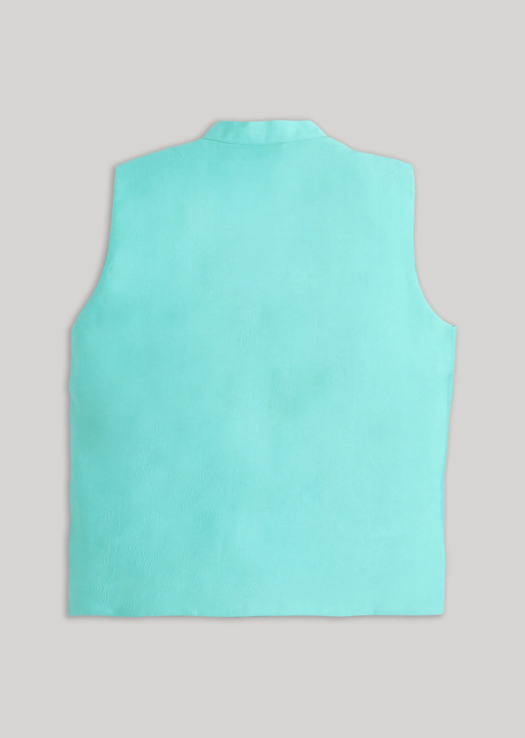 Blue And White Kids Nehru Jacket Set - Image 7