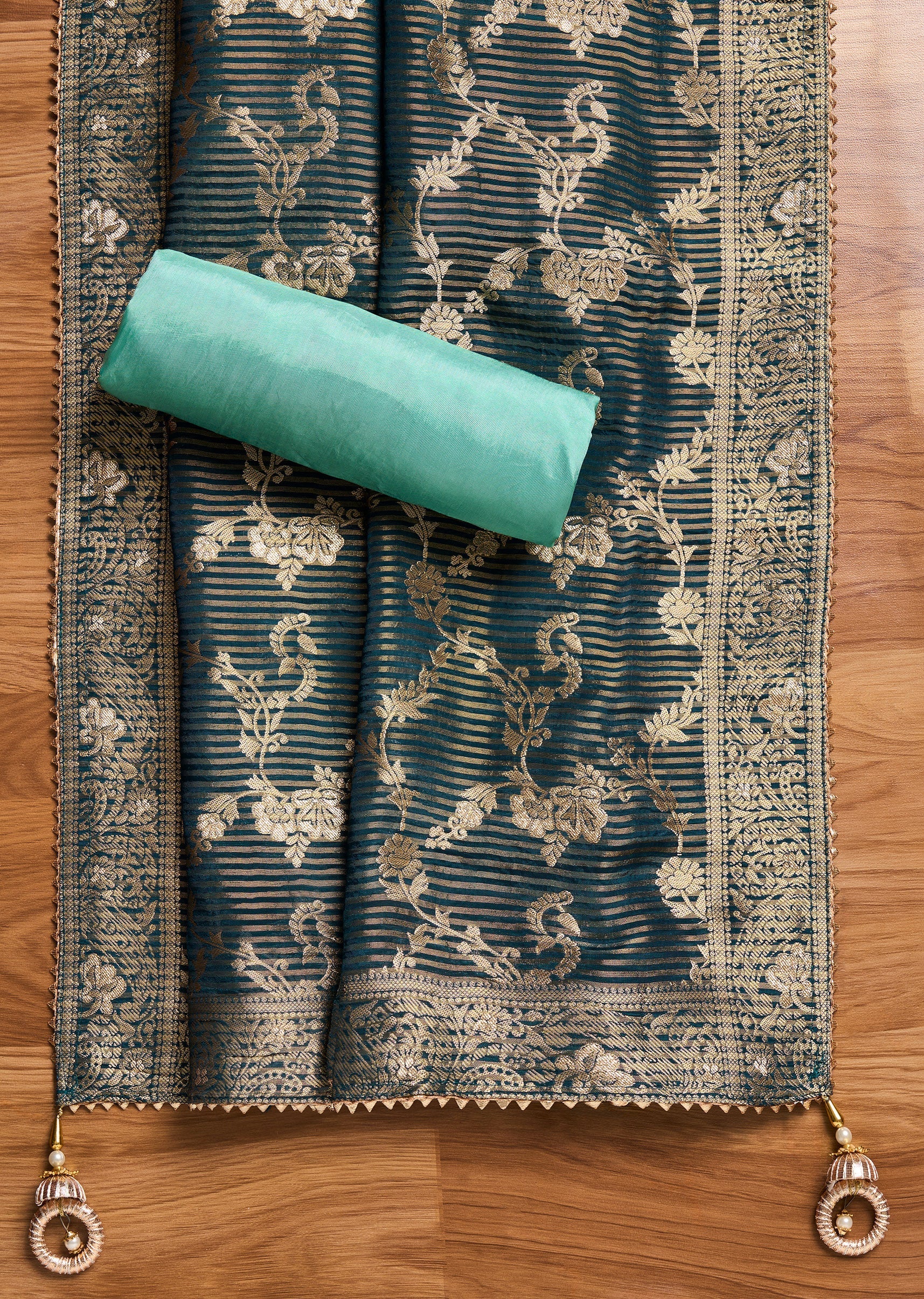 Blue Tissue Unstitched Suit Set - Image 4