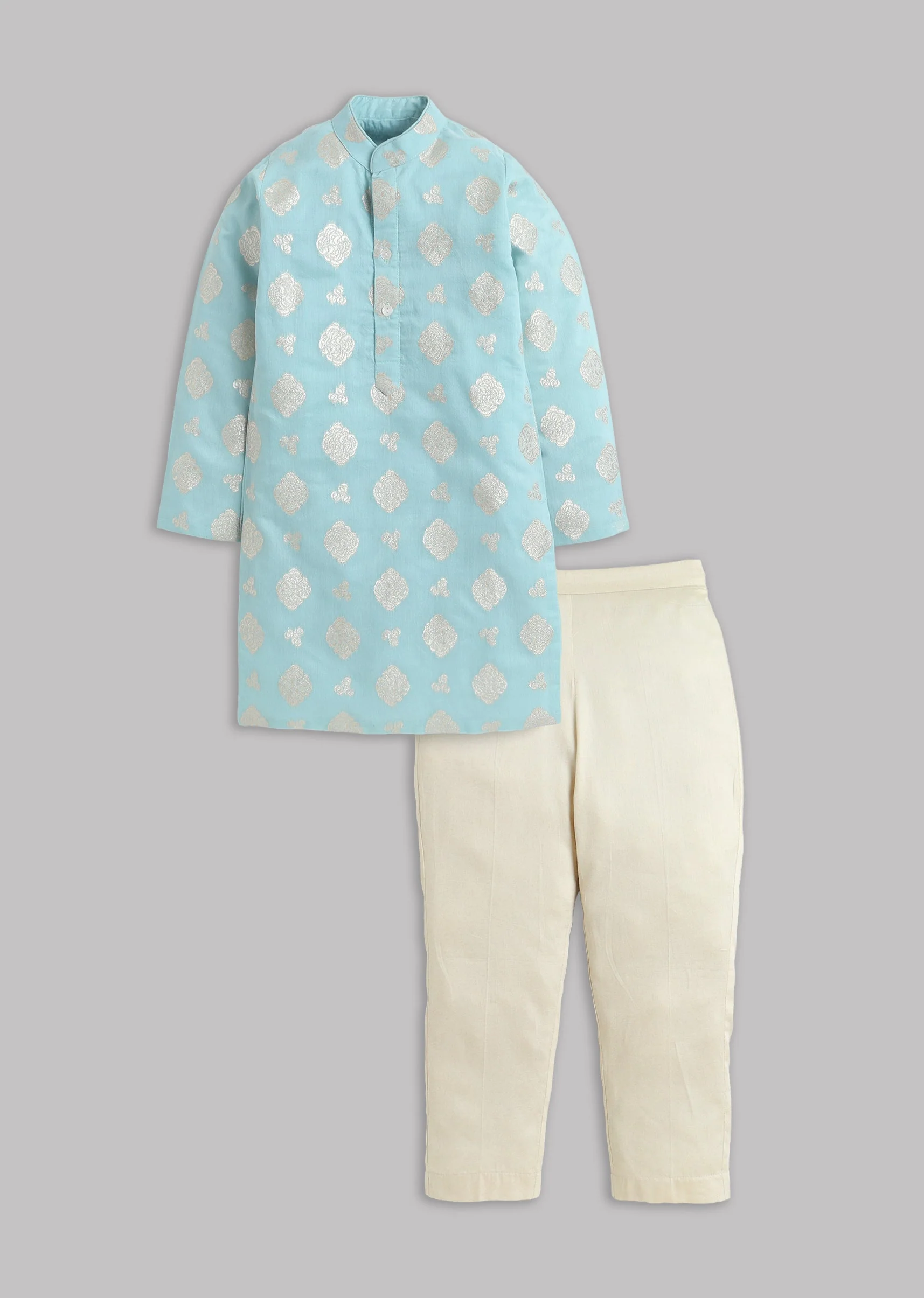 Boys Aqua Blue Kurta Set