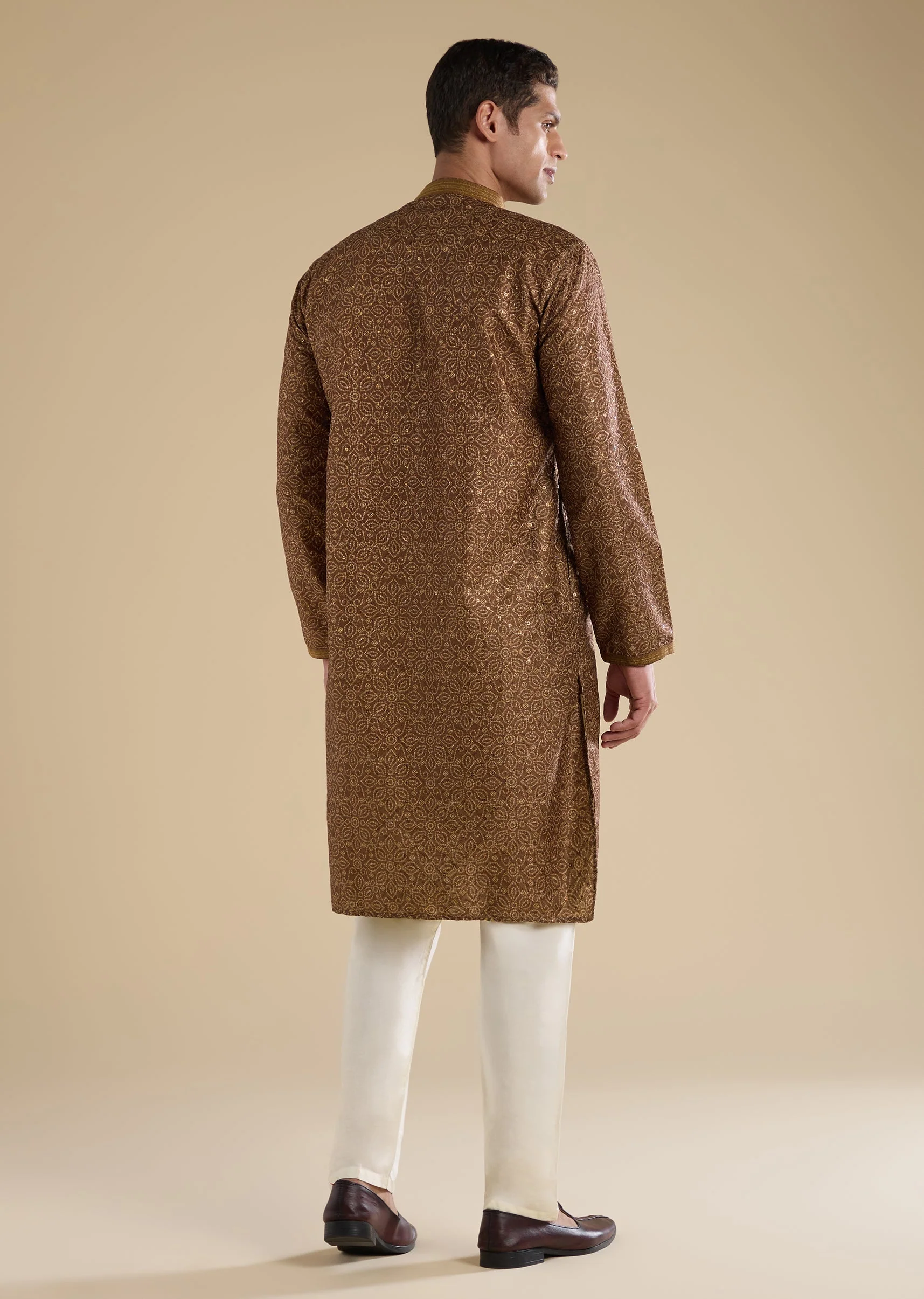 Brown Casual Kurta Set - Image 5