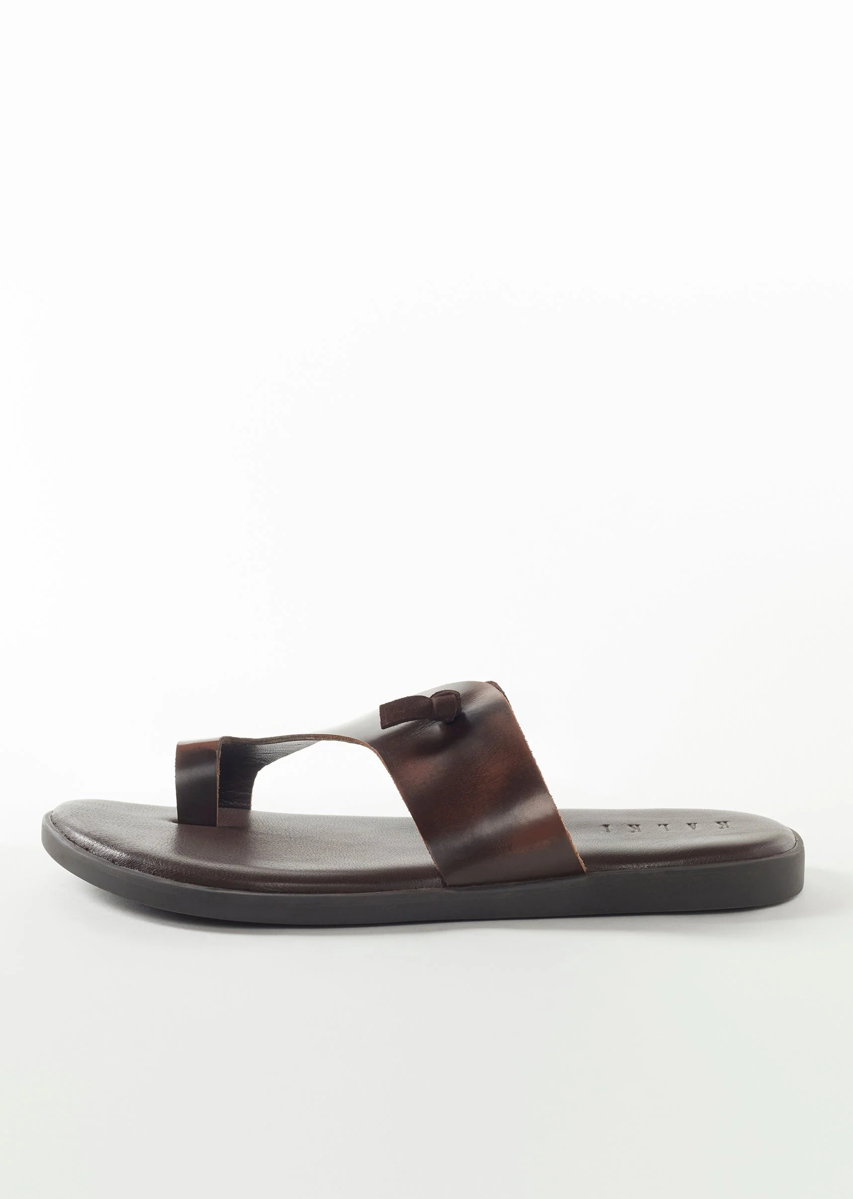 Brown Faux Leather Footwear For Men - Image 3