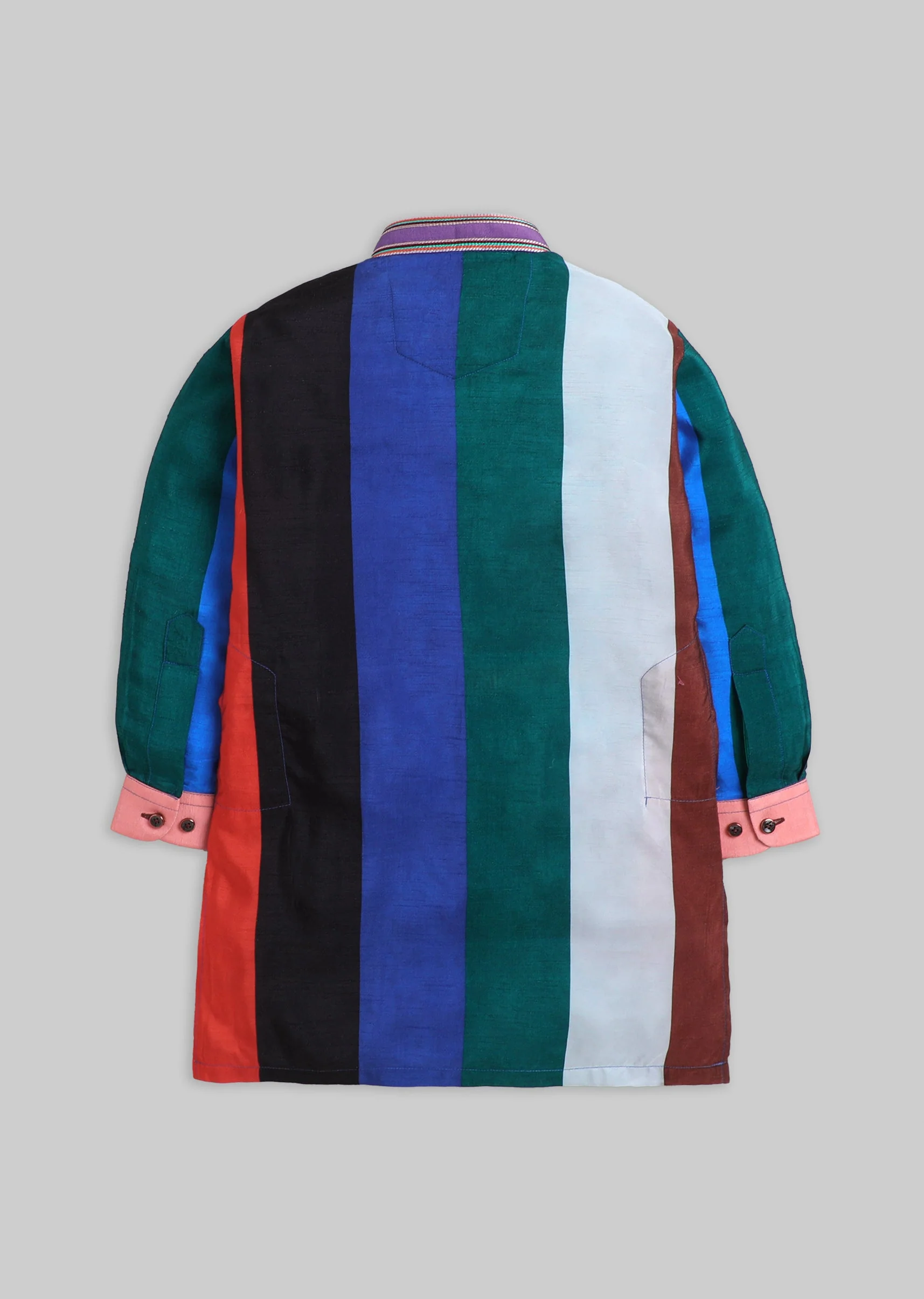 Colour Blocked Kurta Set For Boys - Image 3
