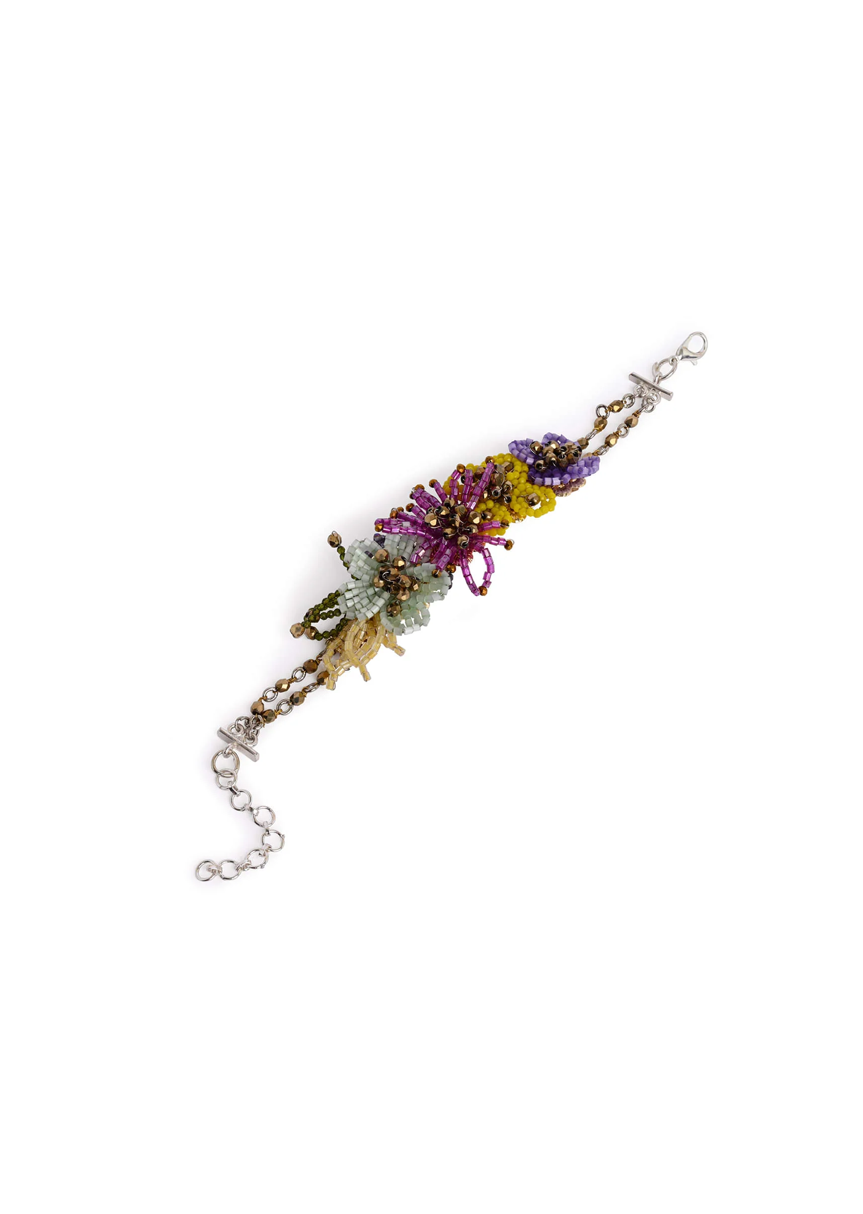 colourful crystal adjustable bracelet for wedding - Image 3