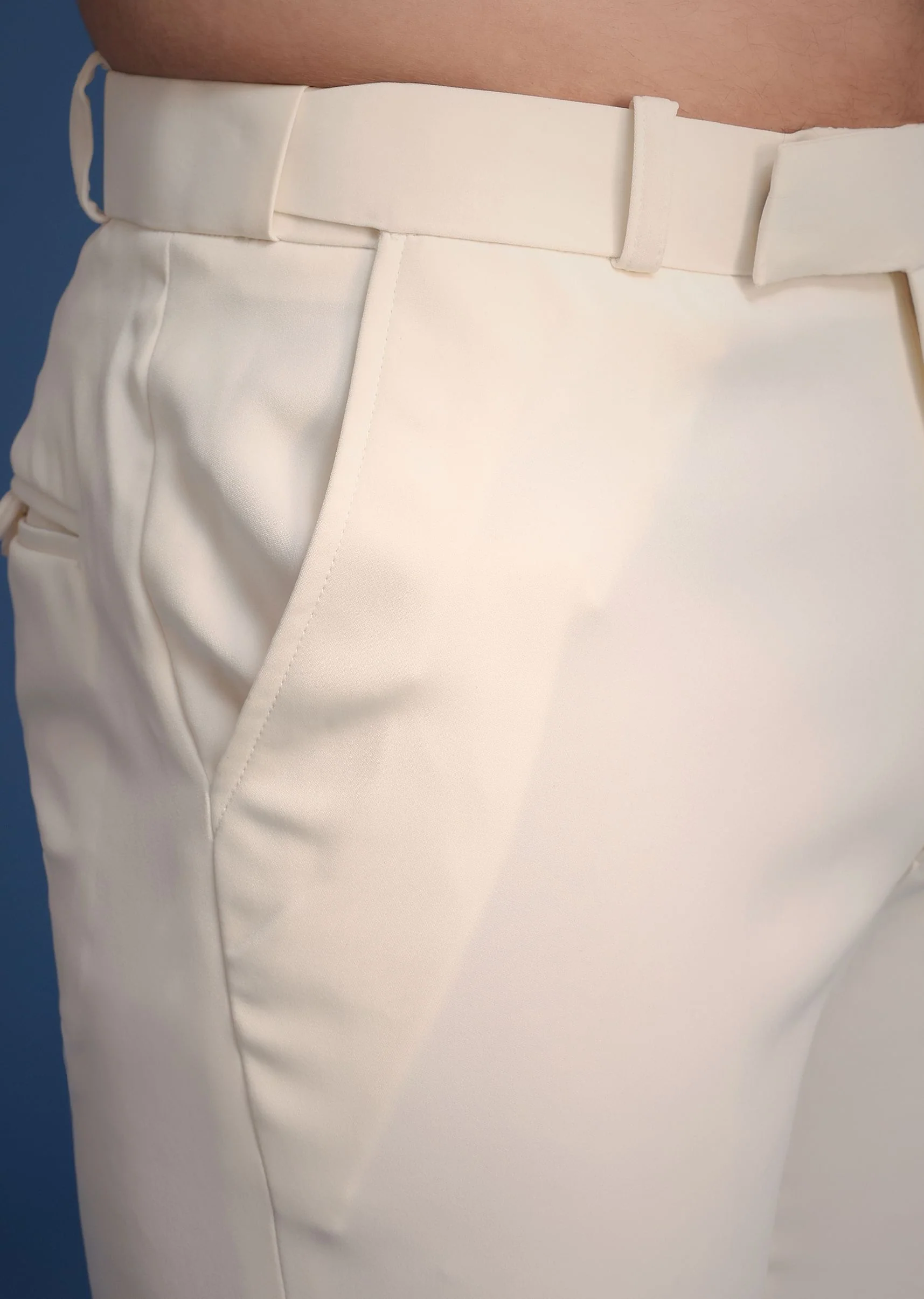 Cream Indowestern Suit With Zari And Metal Work Broach - Image 7