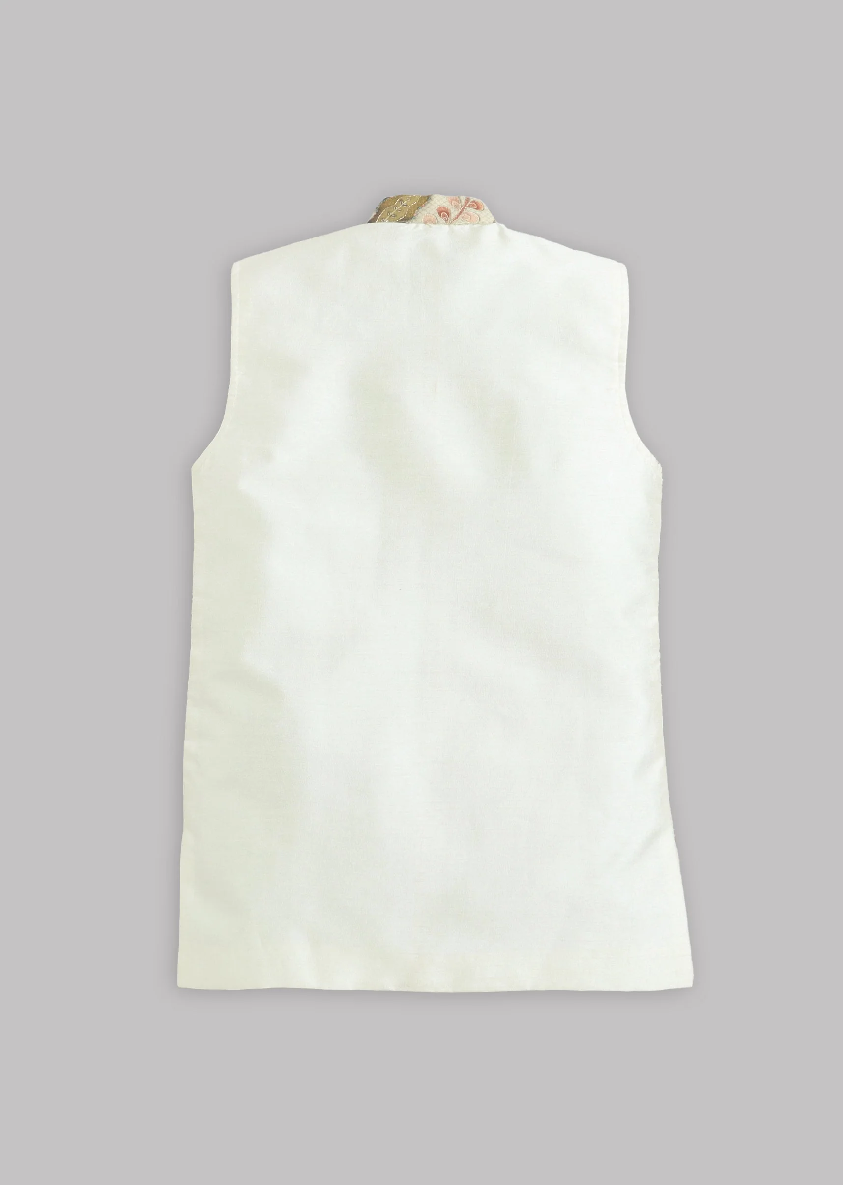 Cream Multi Floral Nehru Jacket Set - Image 9