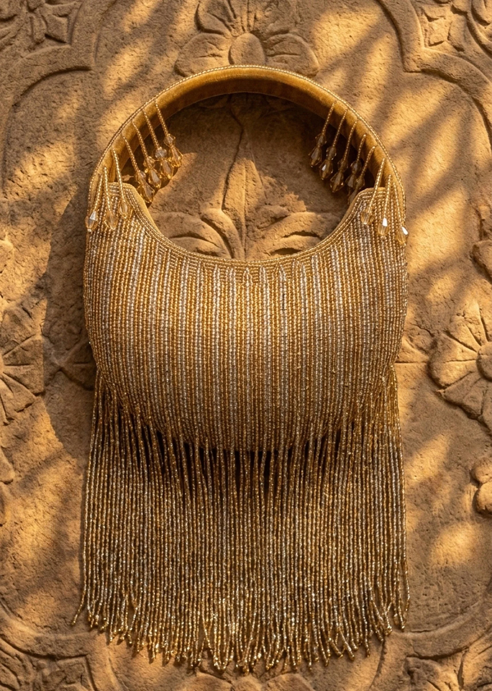 Elegant Gold Festive Clutch - Image 3
