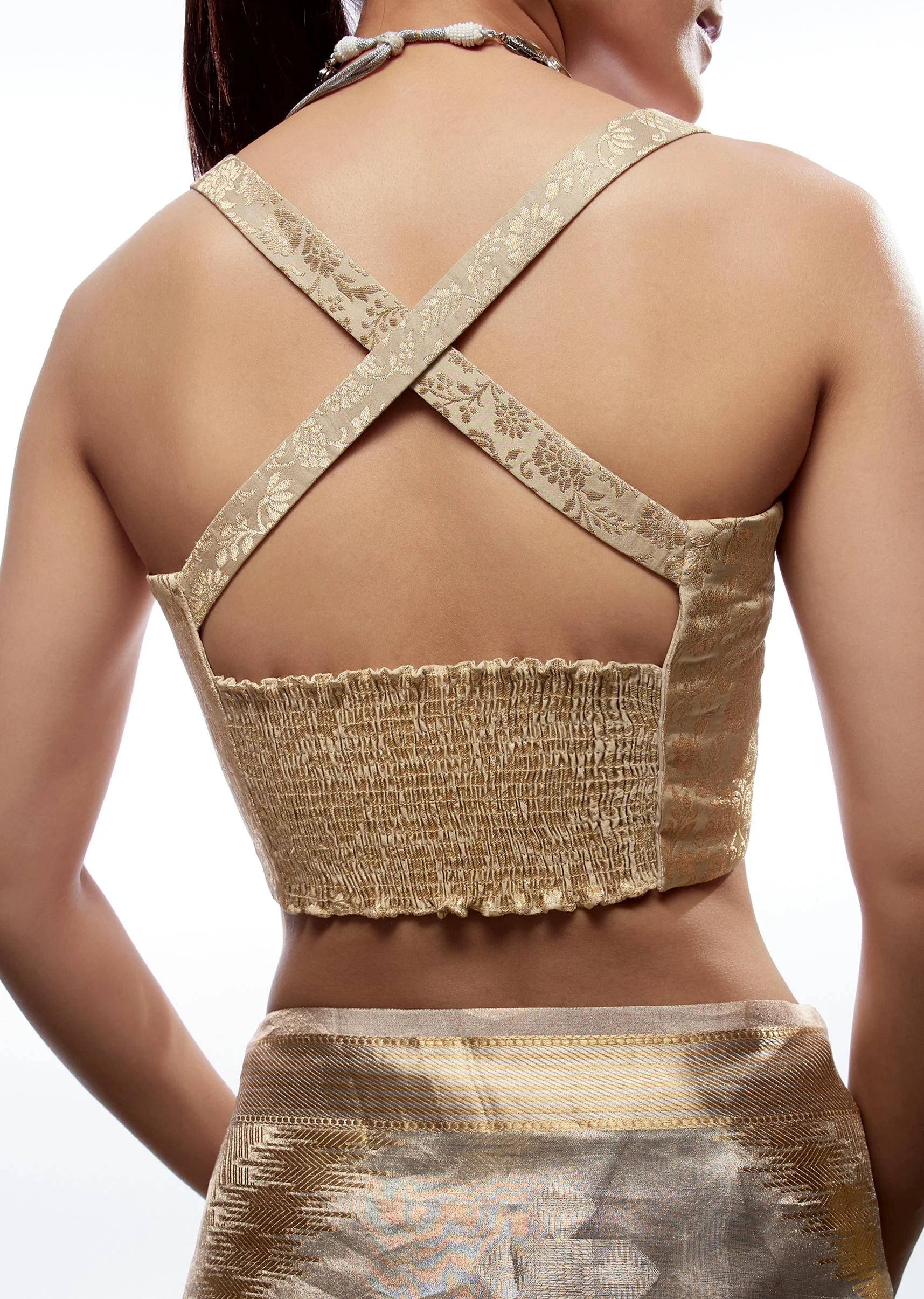 Fawn Brocade Corset Blouse - Image 4