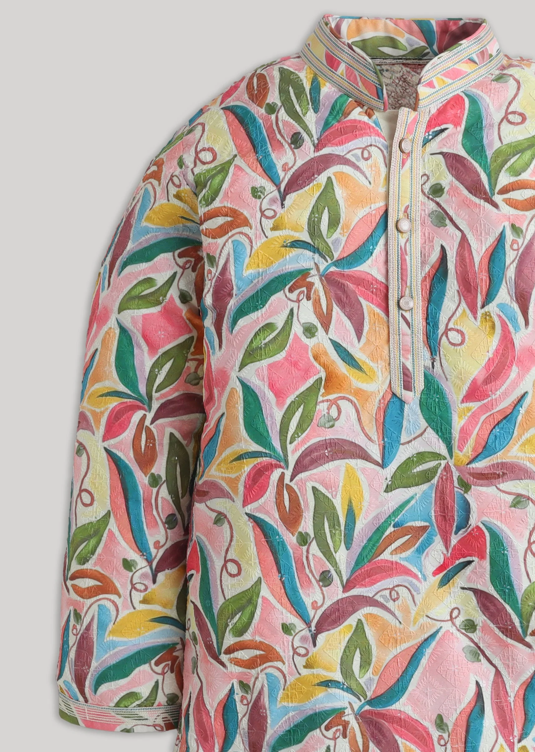 Floral Cotton Kurta Set - Image 4