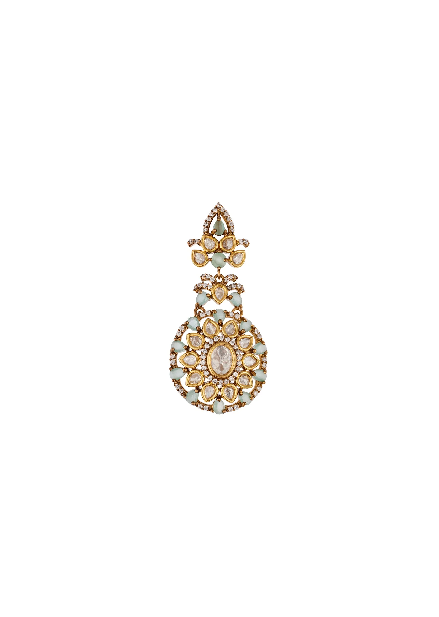 Gold Finish Jewellery Set in Semi Precious Stones - Image 5