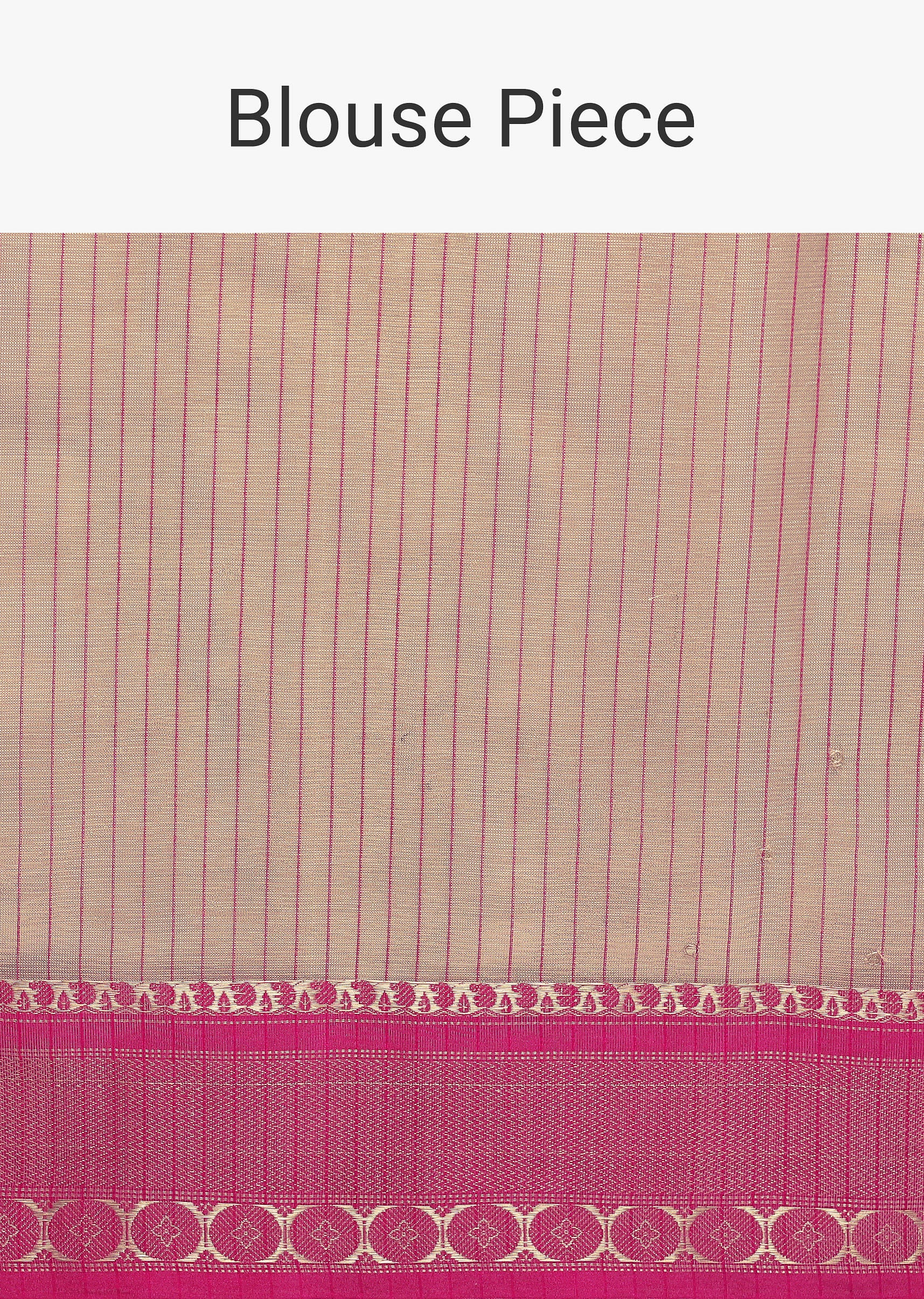 Gold Kota Silk Chanderi Saree With Mirror Detail And Unstitched Blouse Piece - Image 10