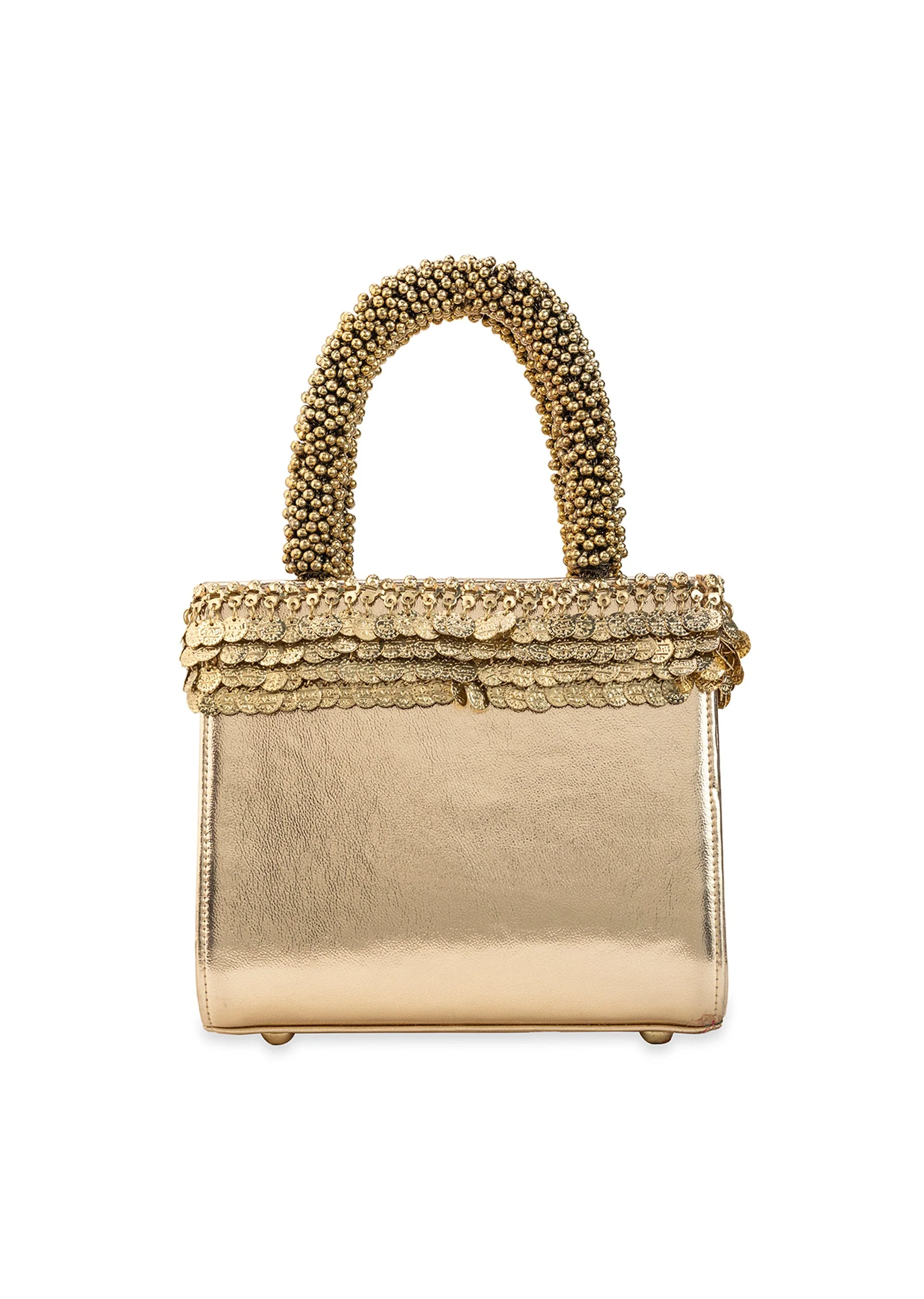 Gold Layered Metal Sequin Bag - Image 2