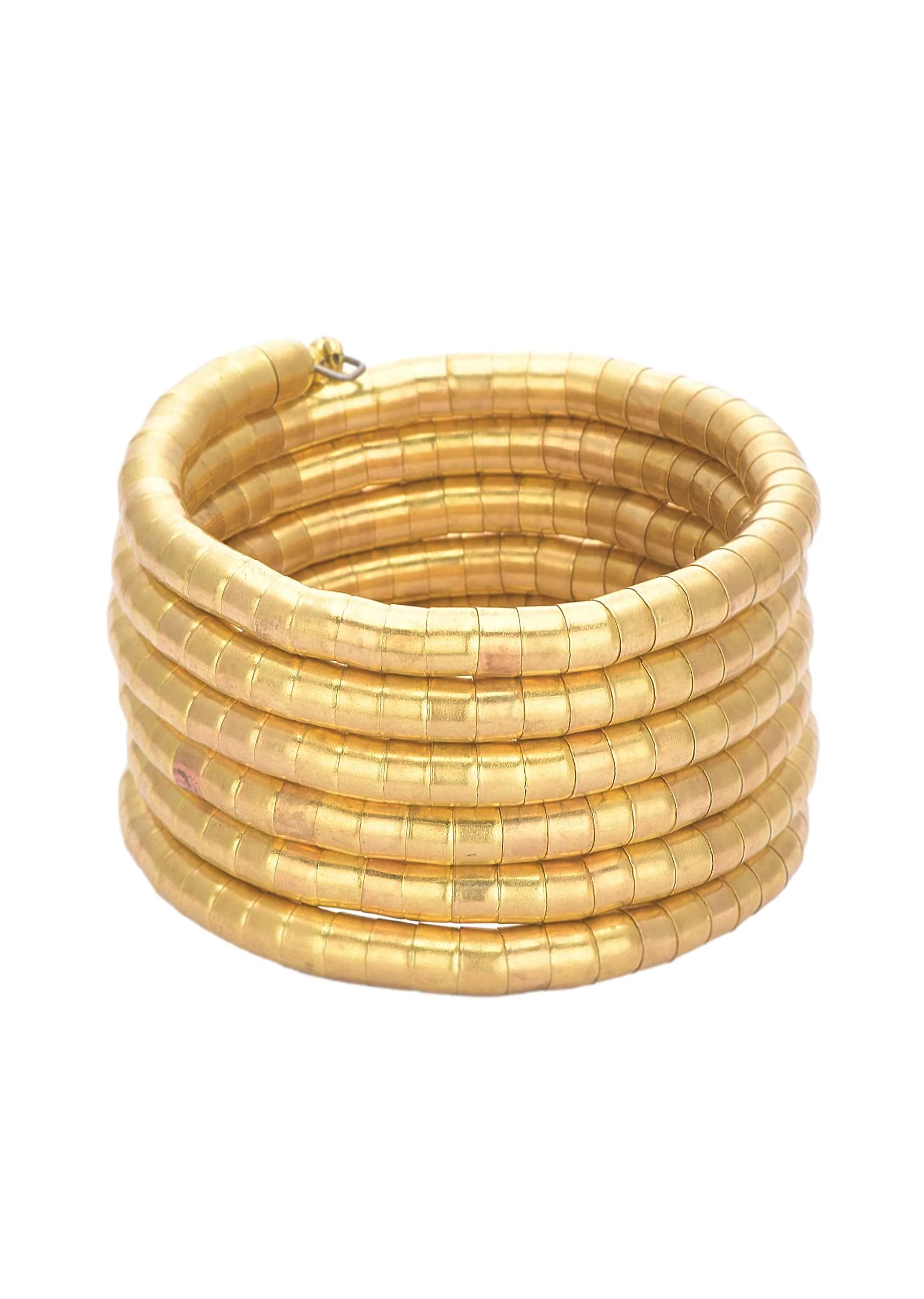 Gold Plated Stacked Style Bangle - Image 2