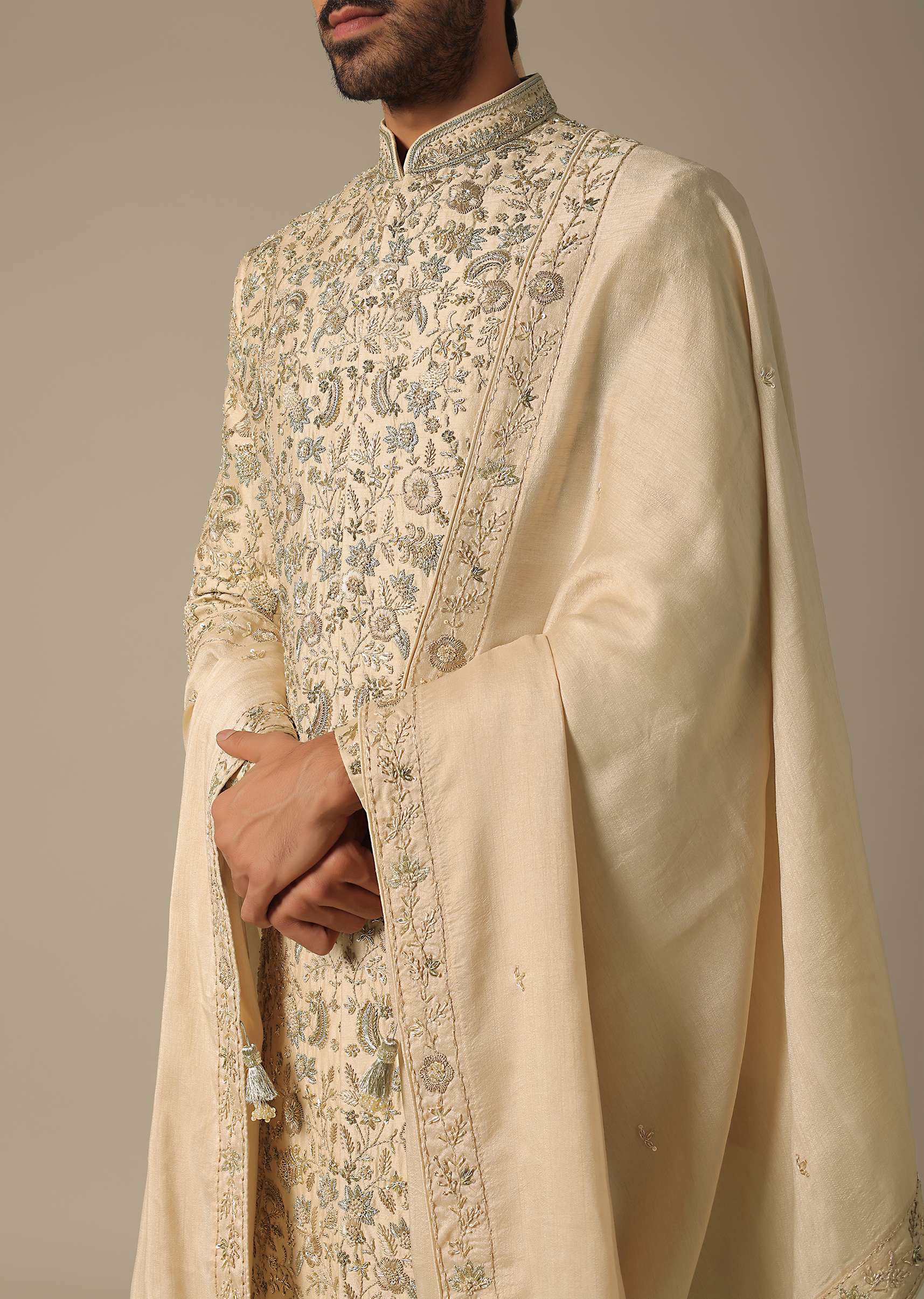 Golden Grandeur Sherwani Set - Image 2