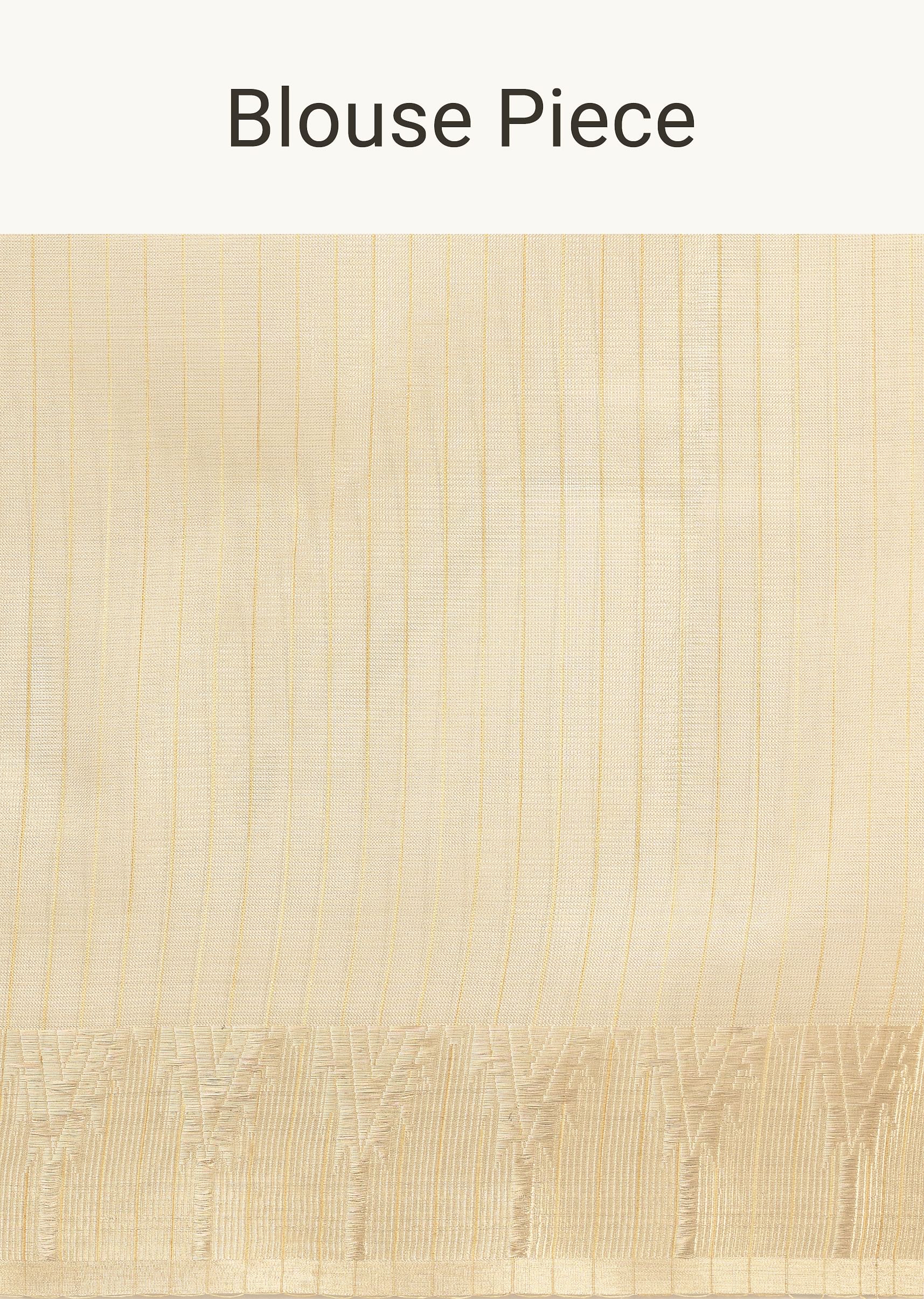 Golden Silk Saree With Exquisite Resham Thread Butti Work - Image 10