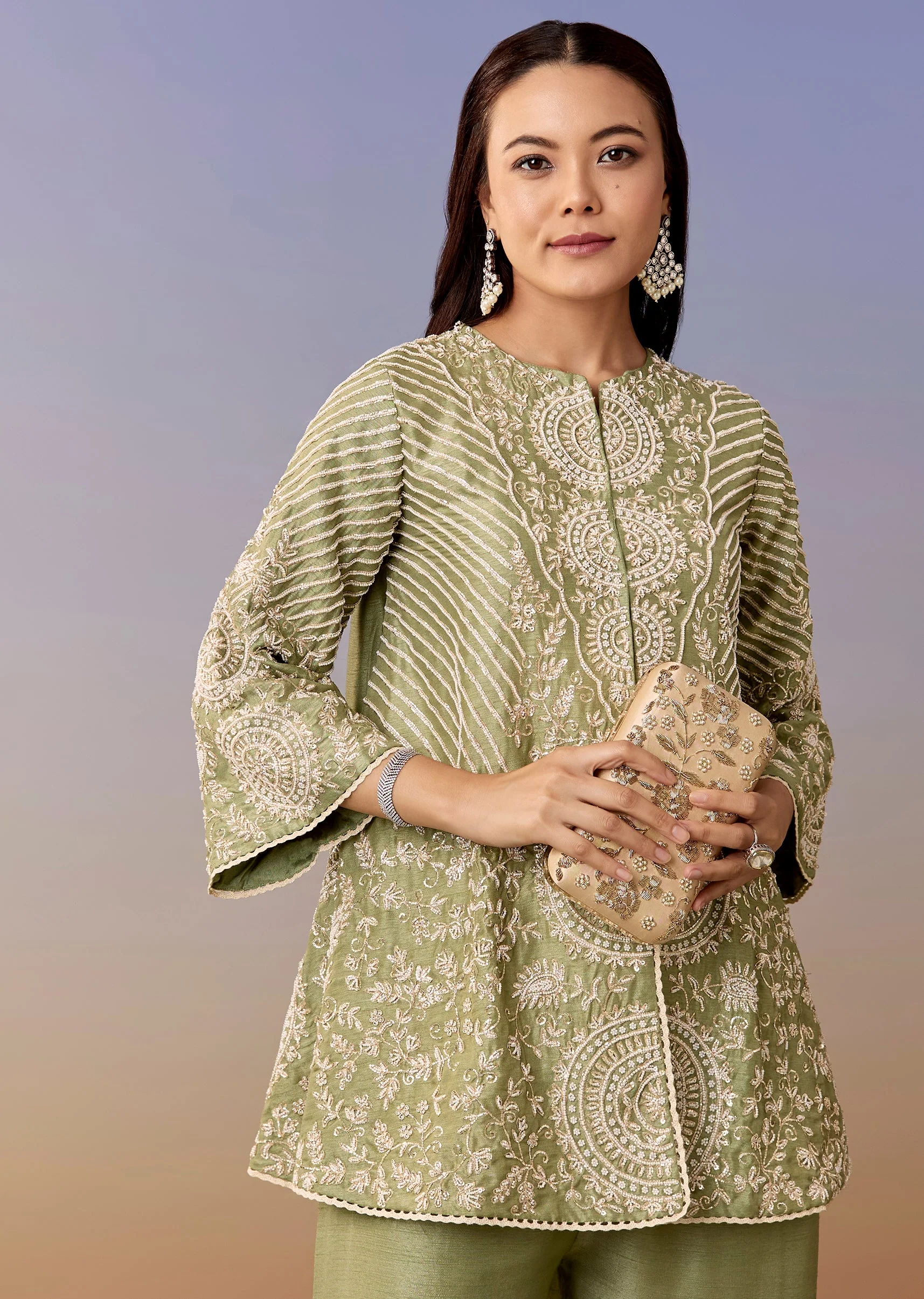 Green A Line Top And Pant Coord - Image 4