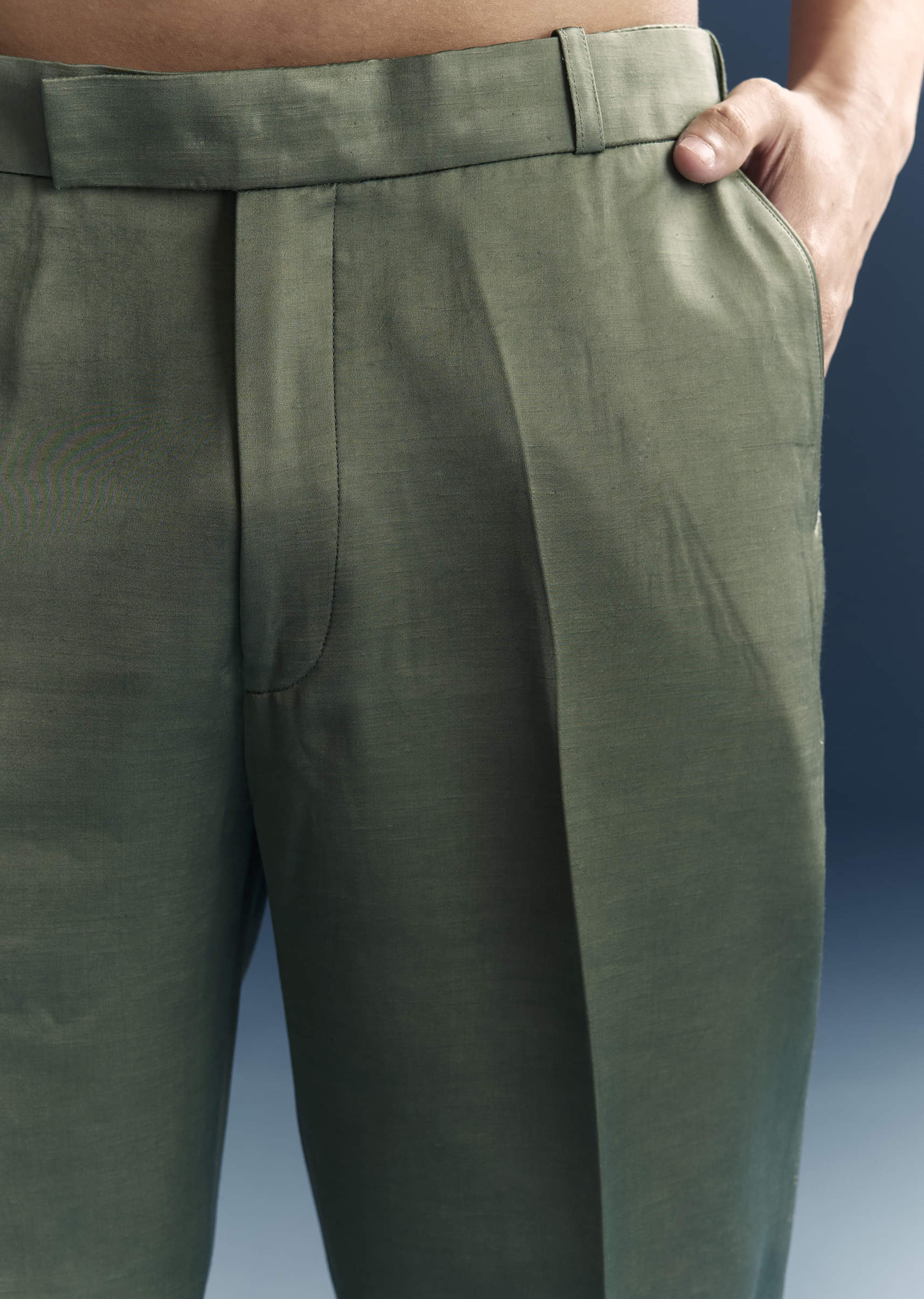 Green Kurta Jacket Set For Men With Hand Embroidery - Image 7