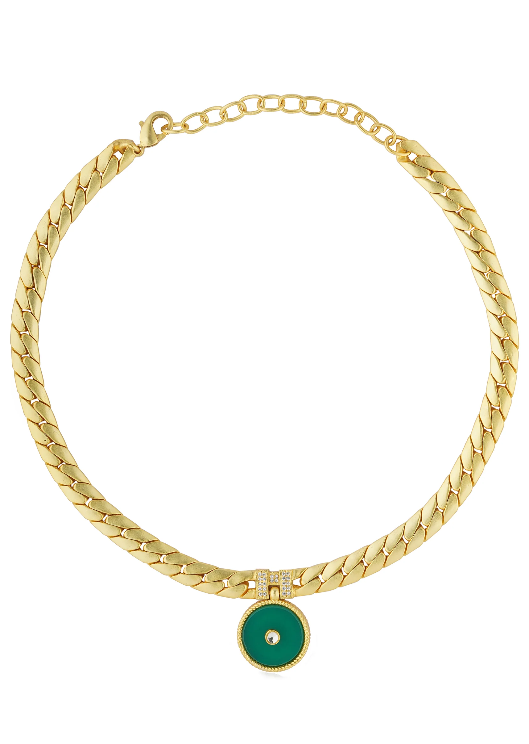 Green Onyx Link Necklace - Image 2