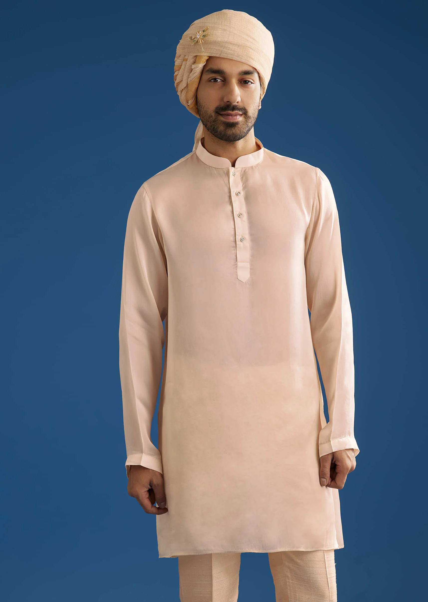 Ivory Raw Silk Sherwani Set With Mixed Hand Work And Organza Satin Accents - Image 7