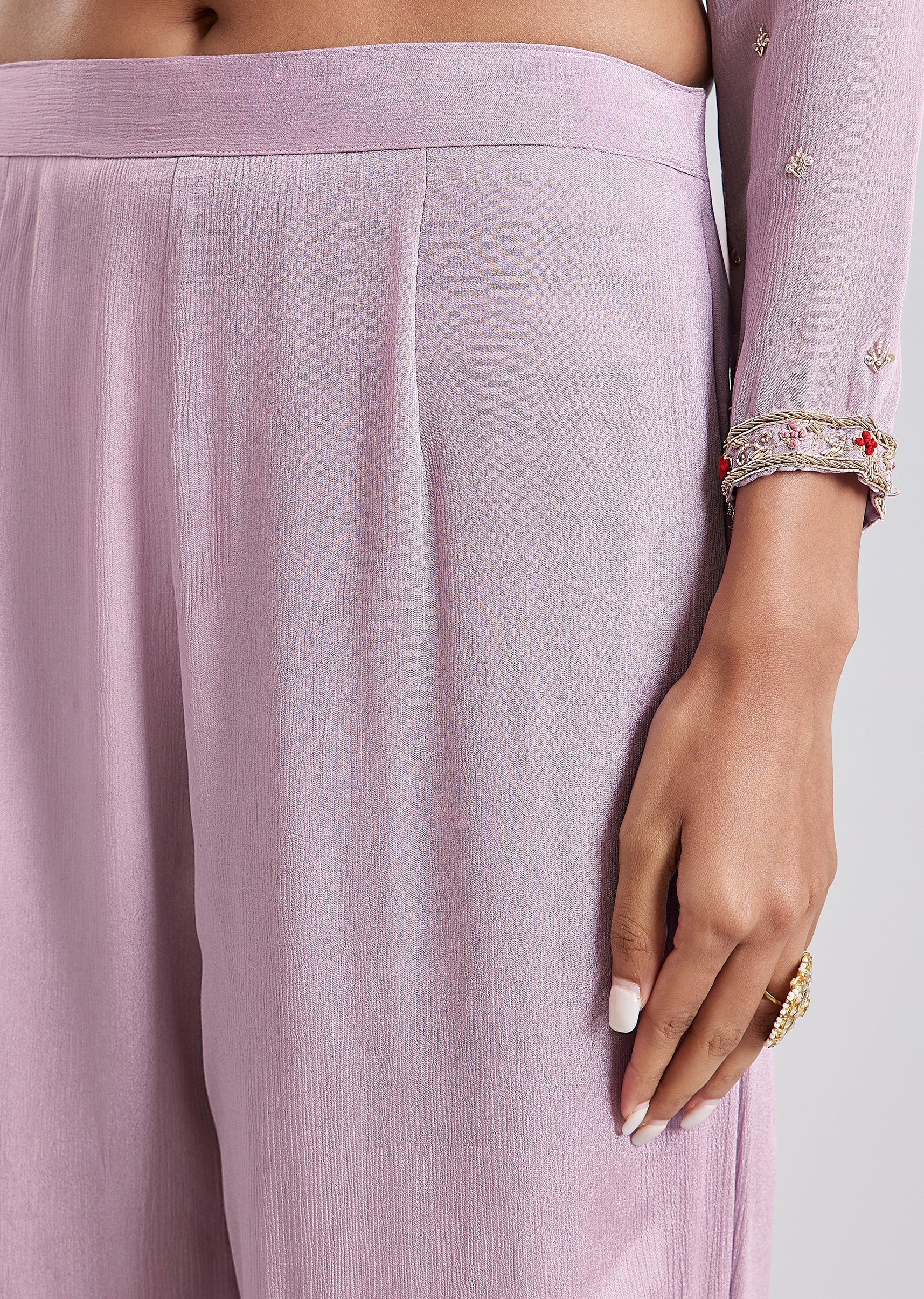 Lavender Zardosi Anarkali - Image 7