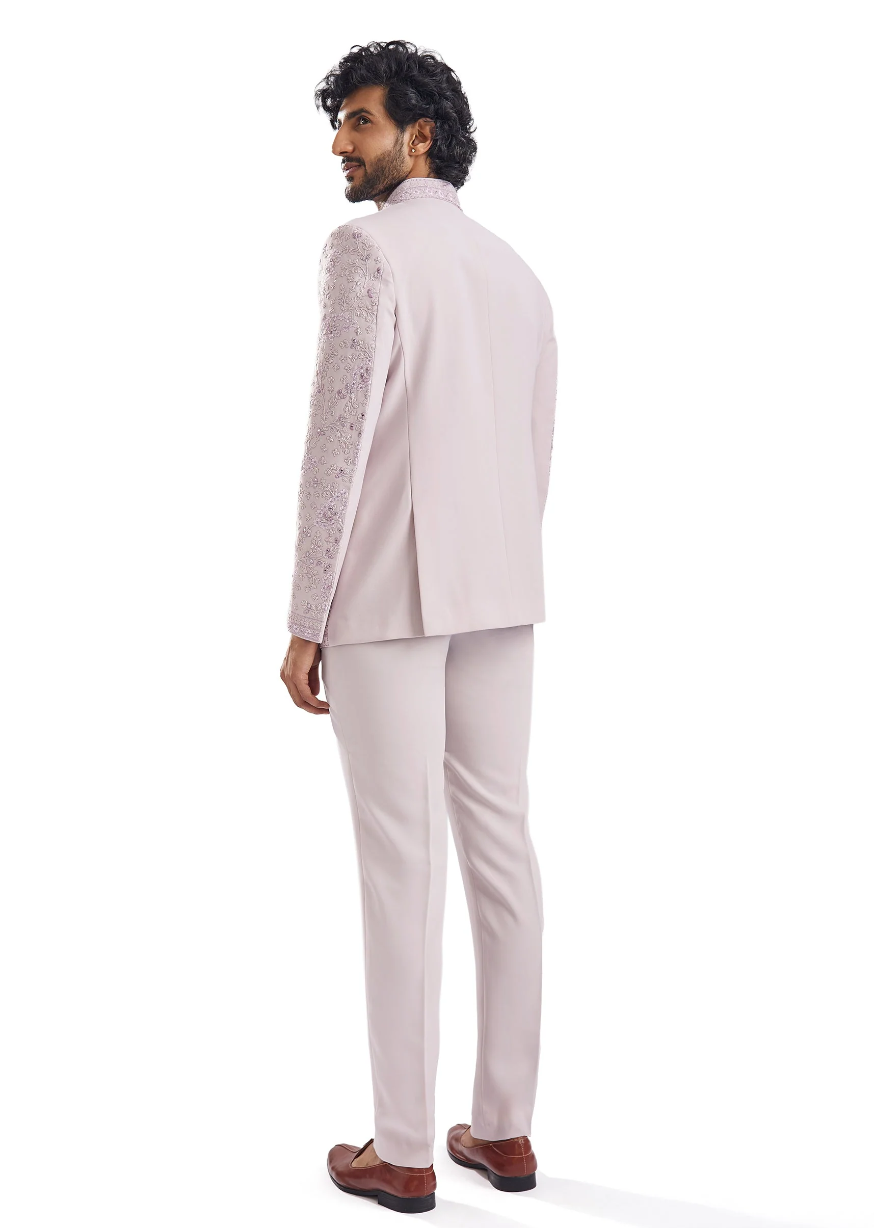 Lilac Classic Jodhpuri Suit - Image 6