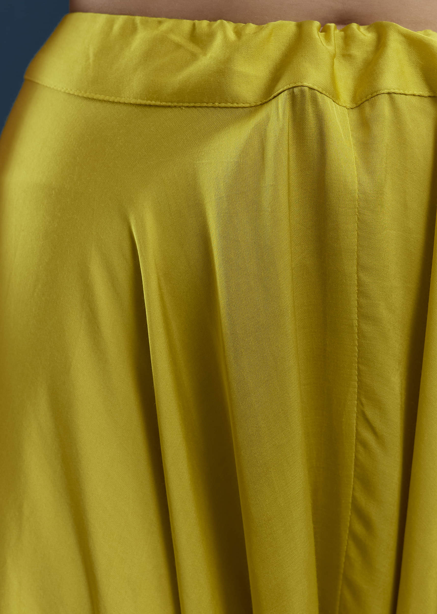 Lime Green Cape Top and Palazzo Set with Zardozi Work - Image 6
