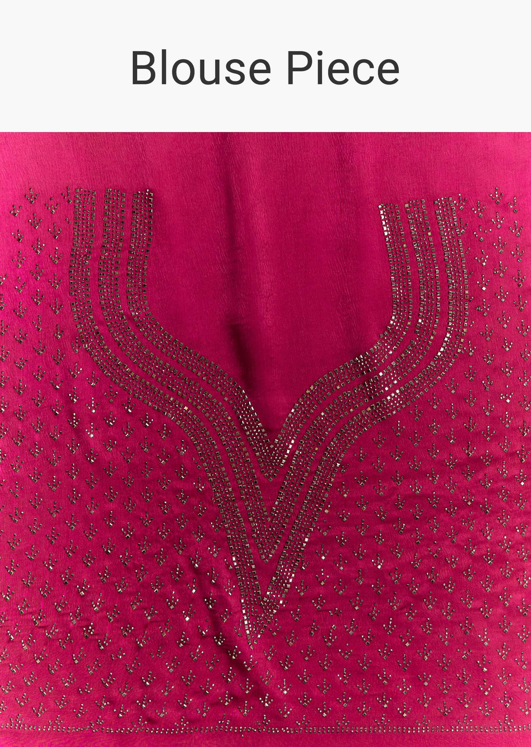 Magenta Pink Satin Bridesmaid Lehenga With Stone Work - Image 6