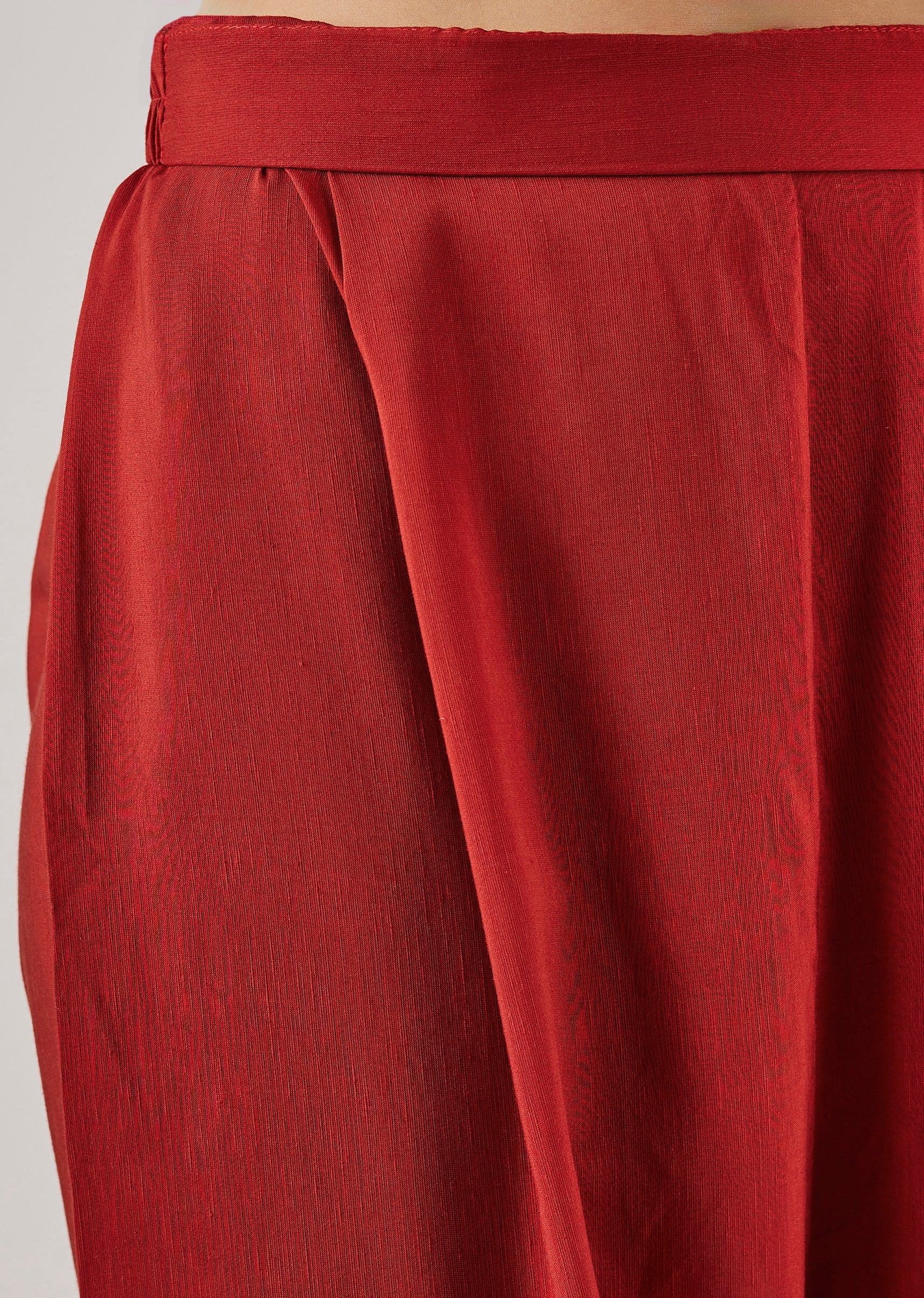 Maroon Pure Ajrakh Printed Anarkali Adorned With Zari Detailing - Image 6