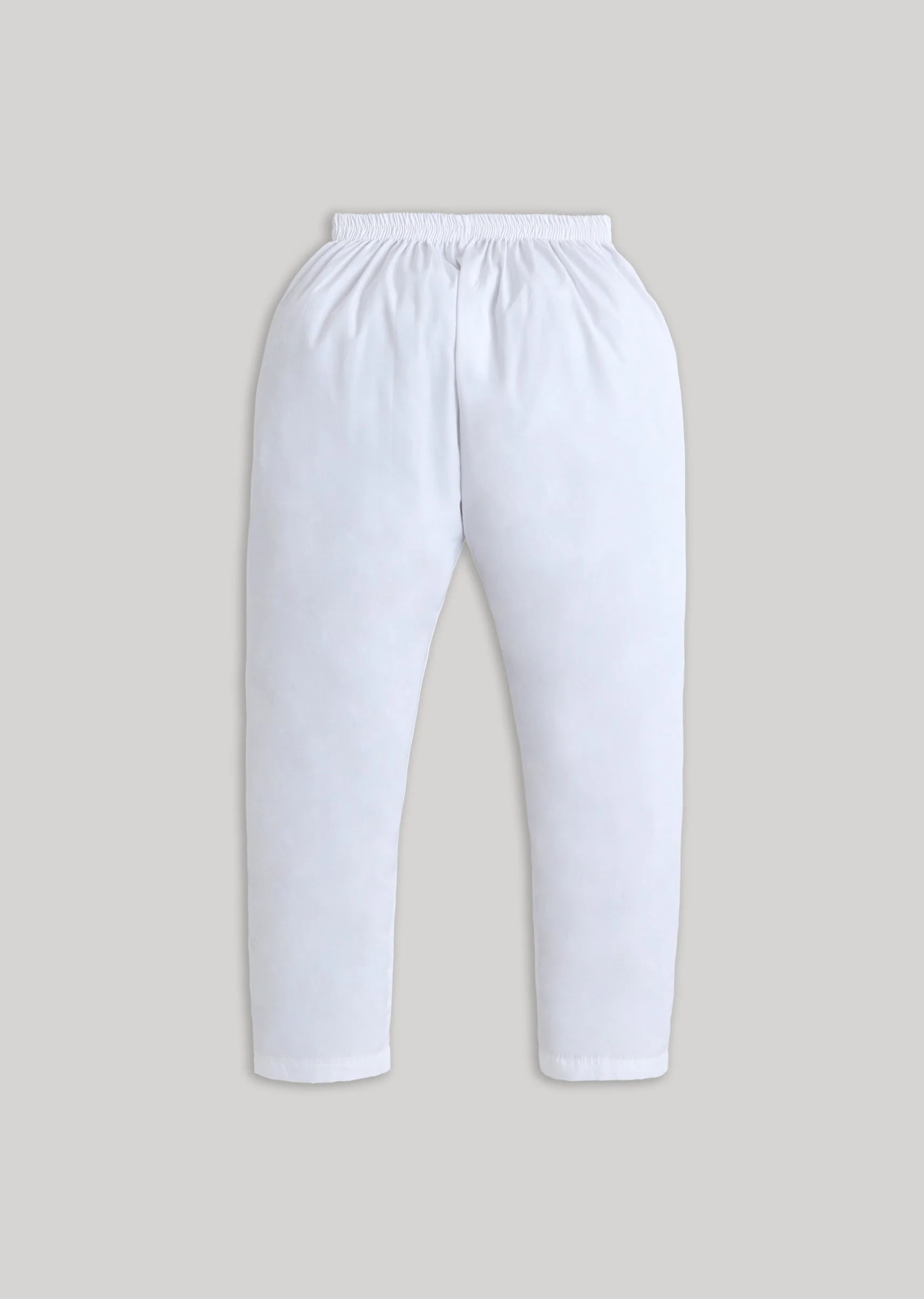 Minimal Embroidered Cotton Kurta Set For Boys - Image 5