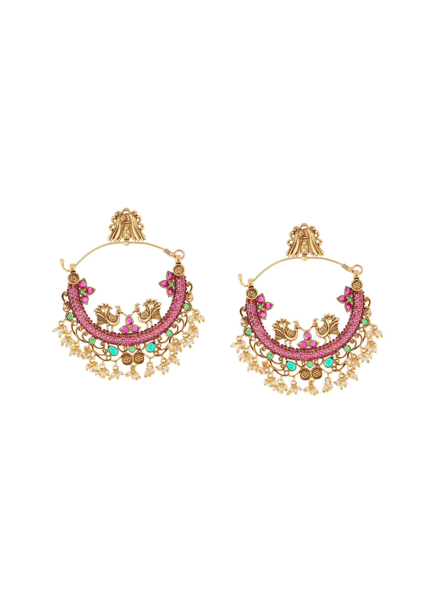 Multi Coloured Gold Necklace for Festive Wear - Image 2
