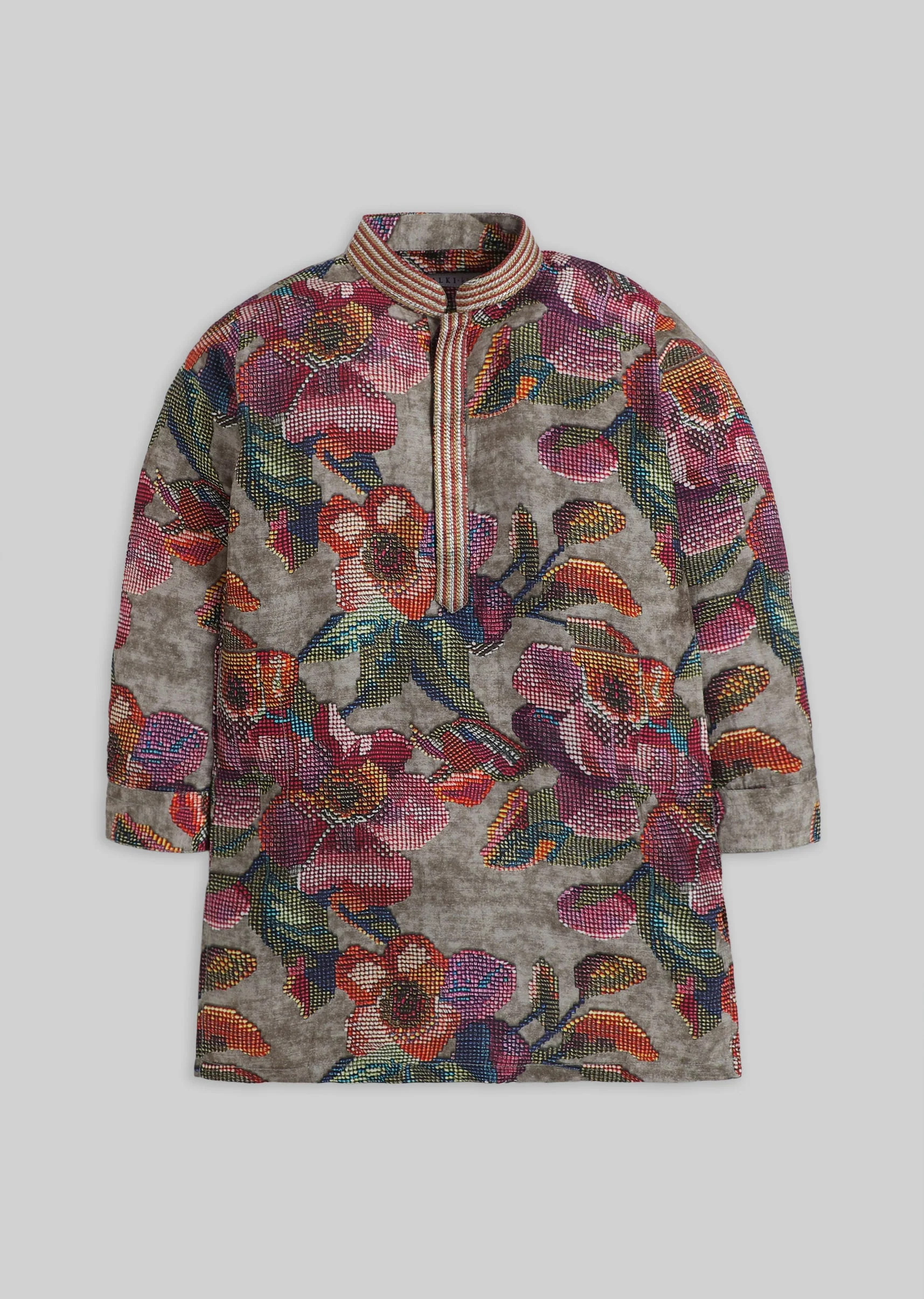Multi Floral Printed Kurta Set For Boys - Image 2