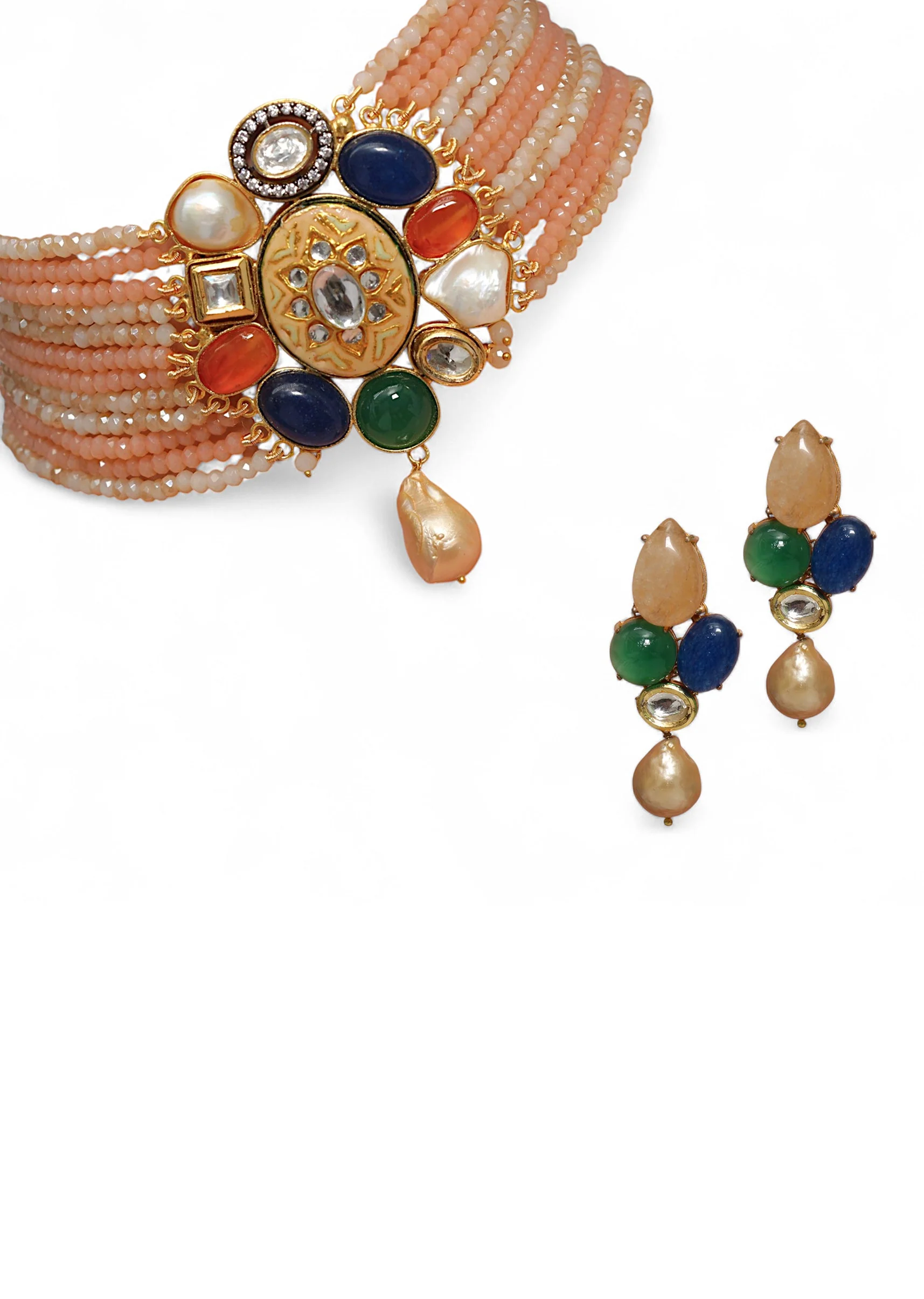 Multi Fusion Necklace And Earring Sets - Image 3