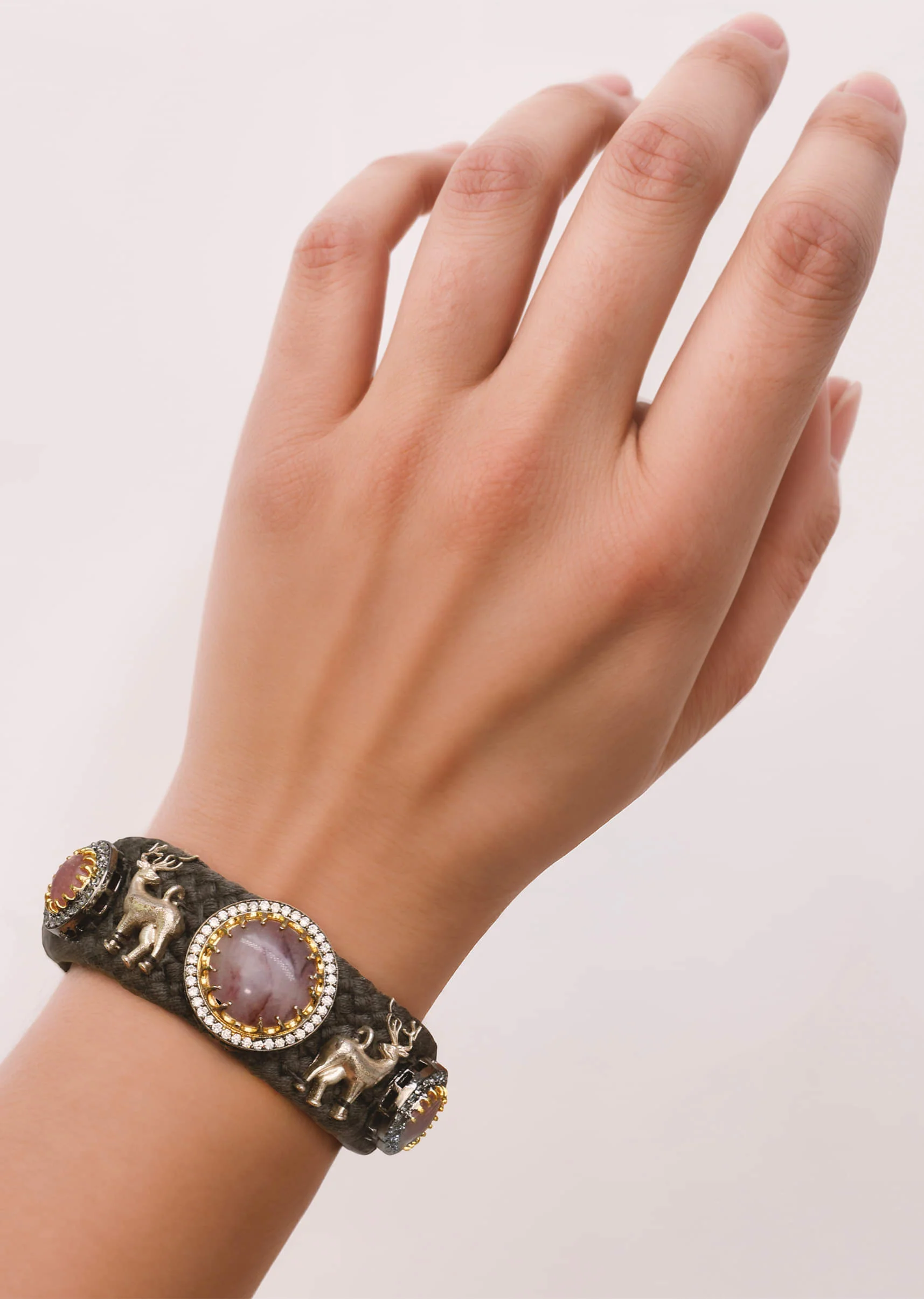 Multi Stone Encrusted Fusion Bangle