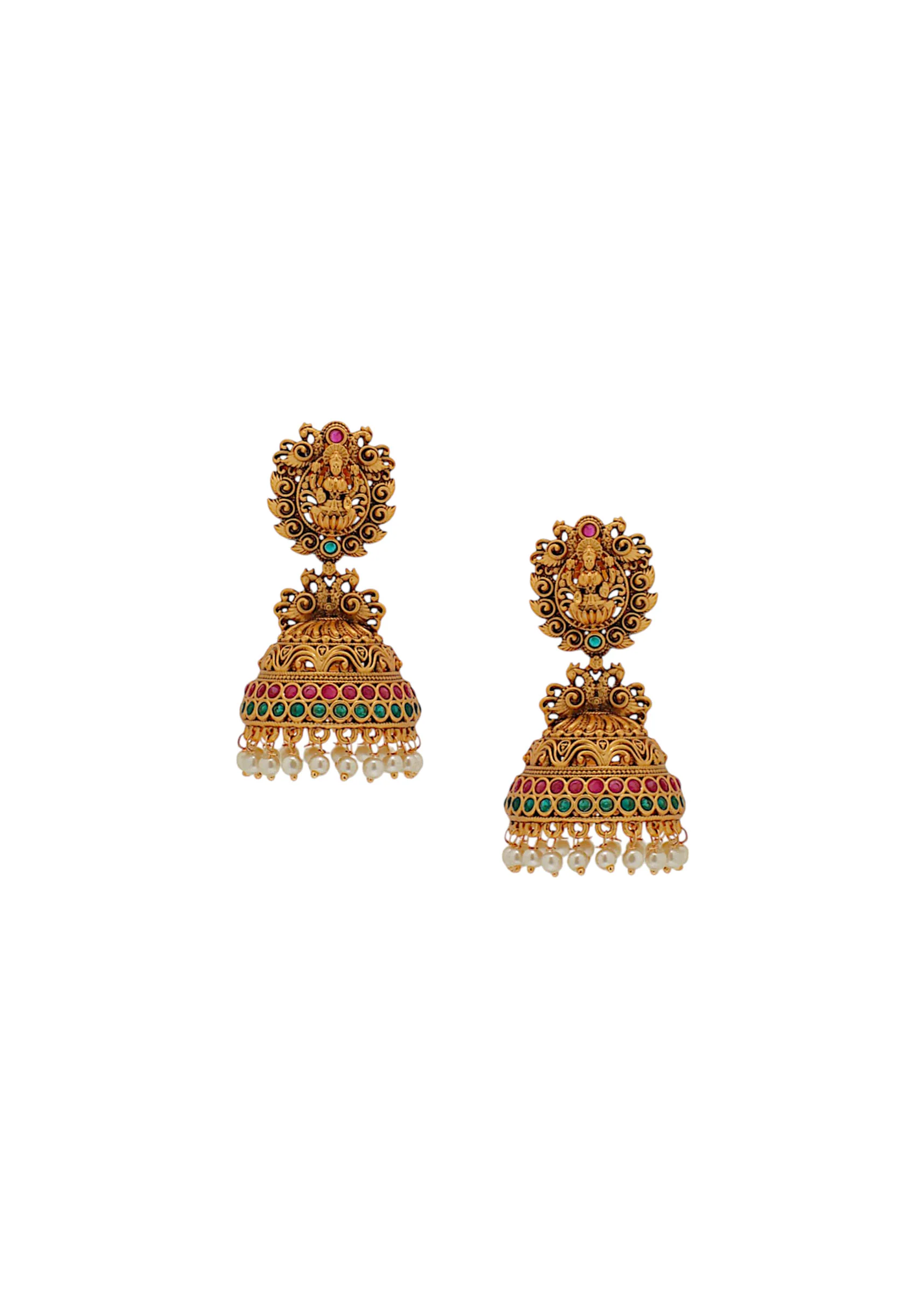 Multi Temple Jhumkas - Image 2