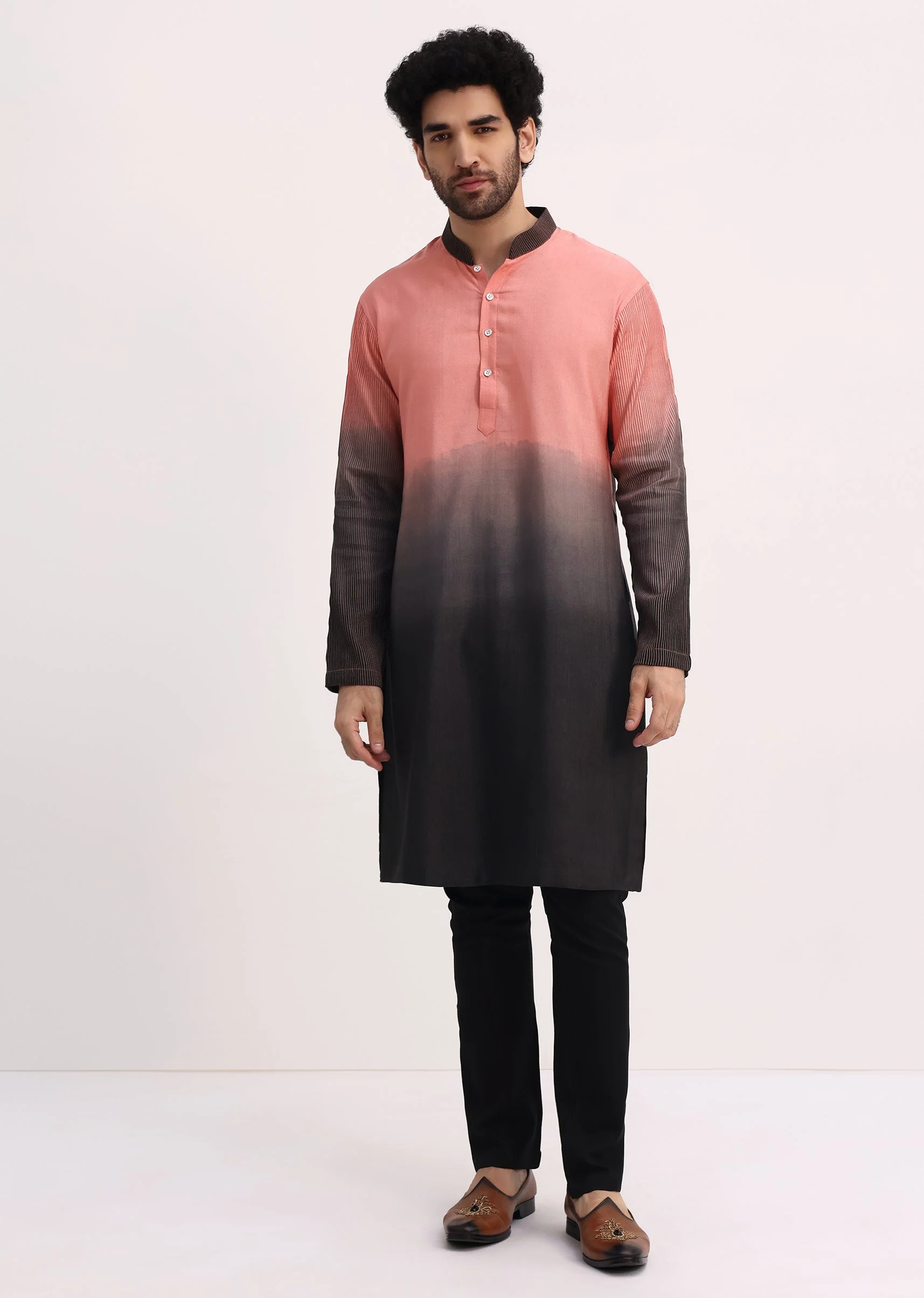 Multicolor Kurta With Resham Work On Jacket - Image 6