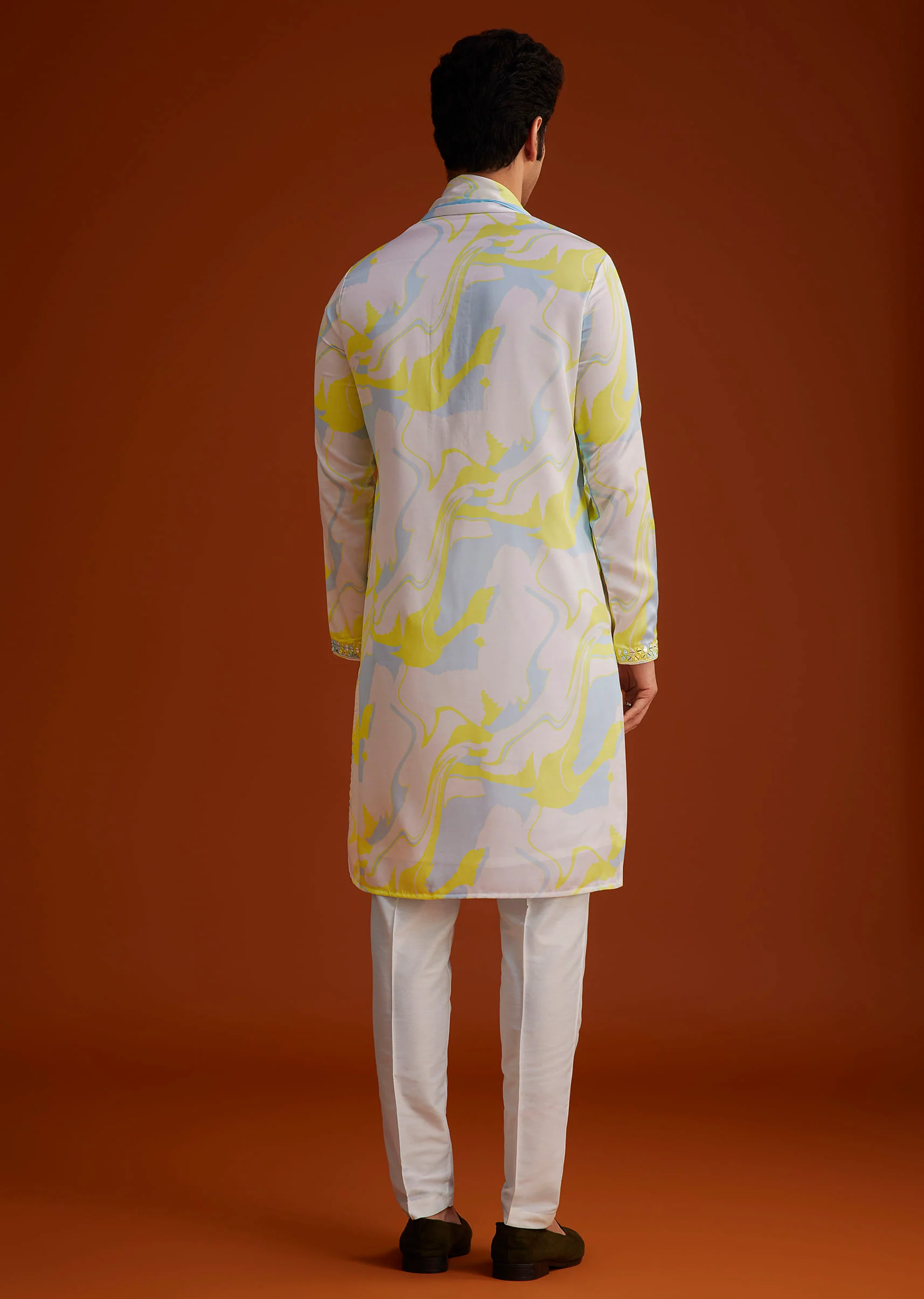 Multicolour Marble Printed Kurta Set - Image 5