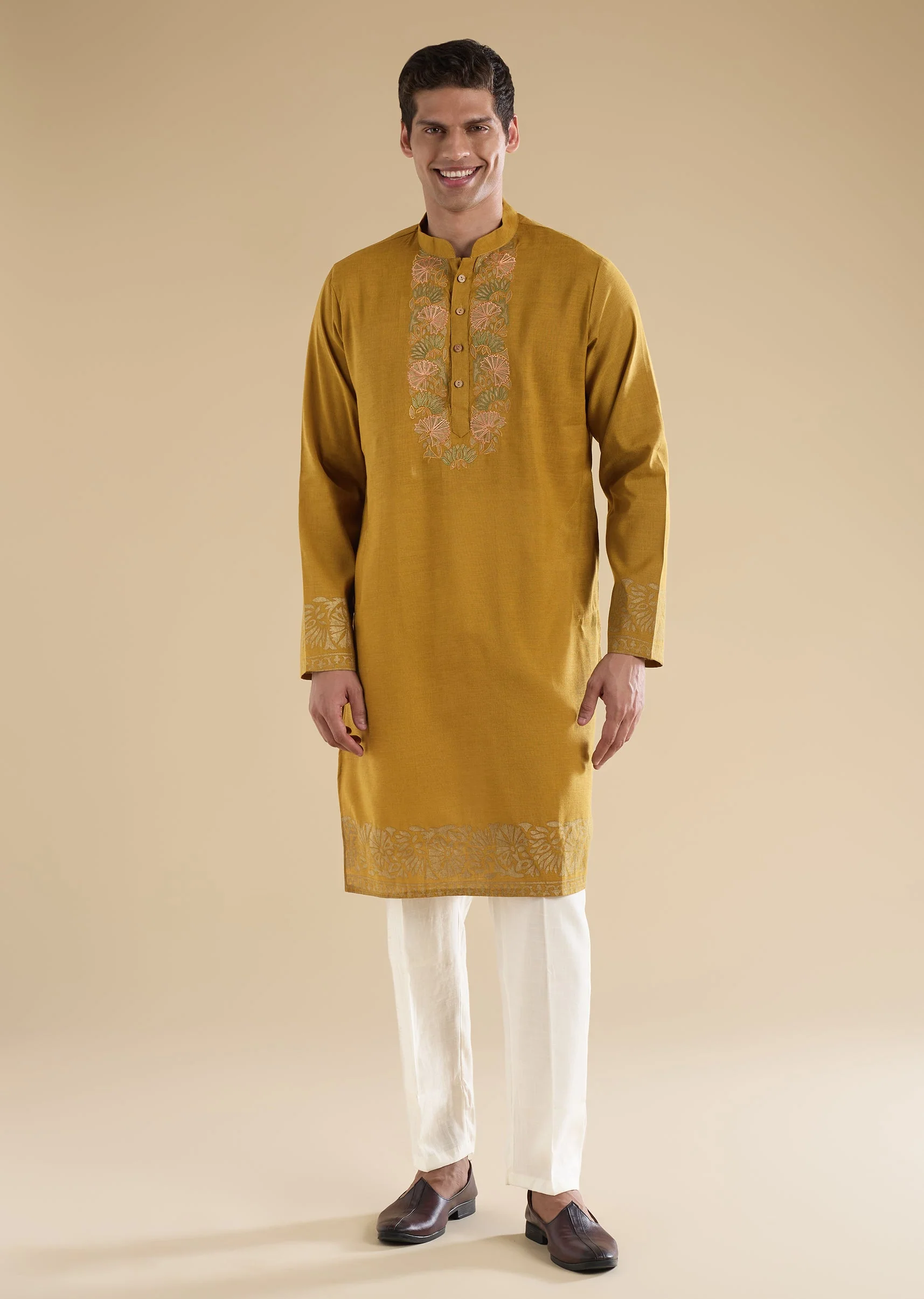 Mustard Yellow Casual Kurta Set