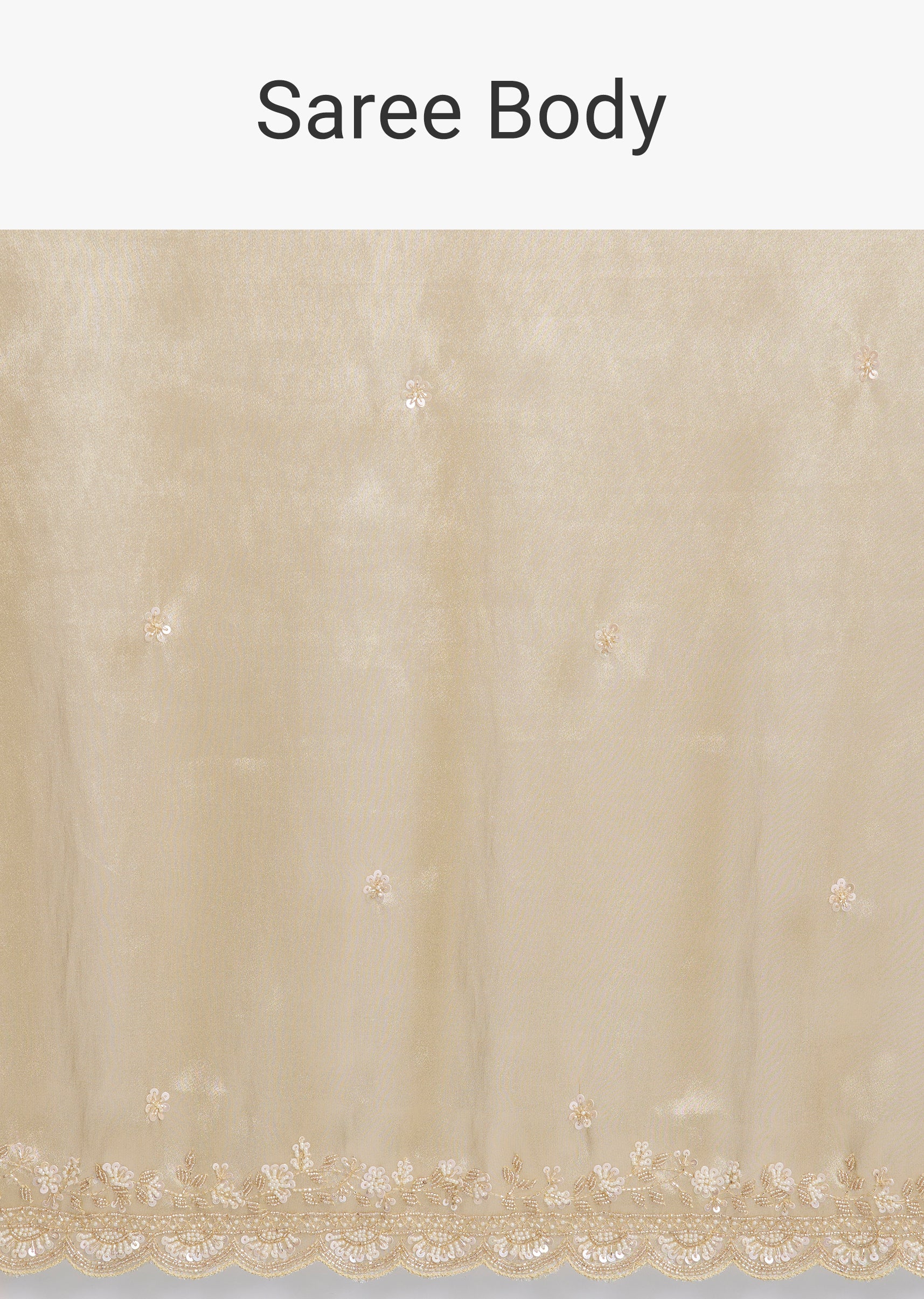 Mustard Yellow Tissue Saree - Image 9