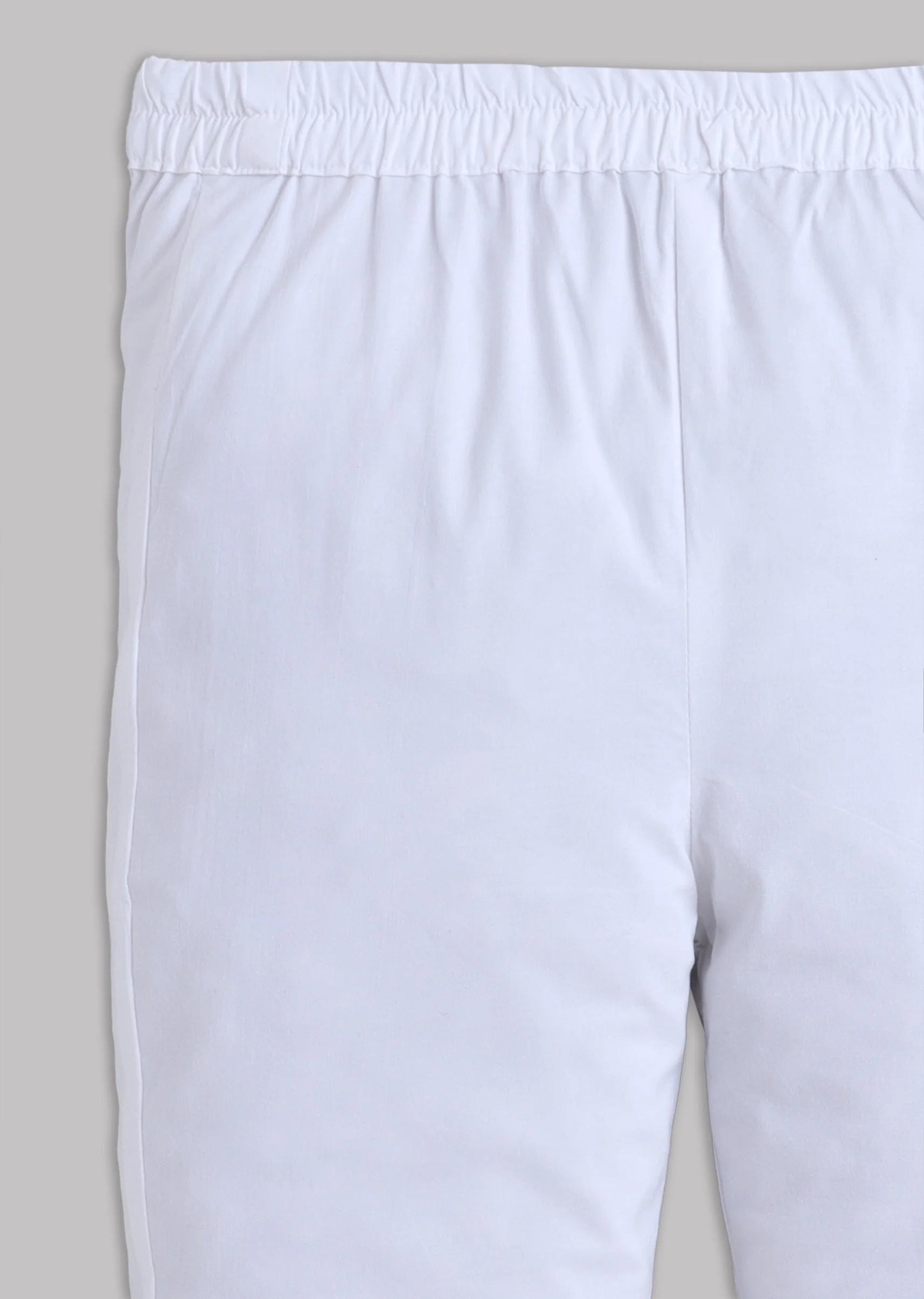 Off White Cotton Lurex Kurta Set With Multicolor Neck Detail - Image 7