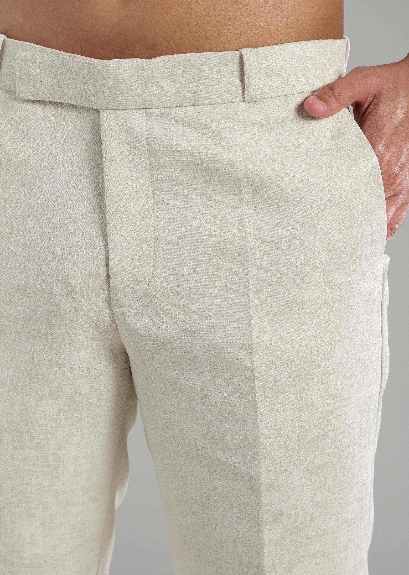 Off White Embroidered Jodhpuri and Pant Set - Image 6