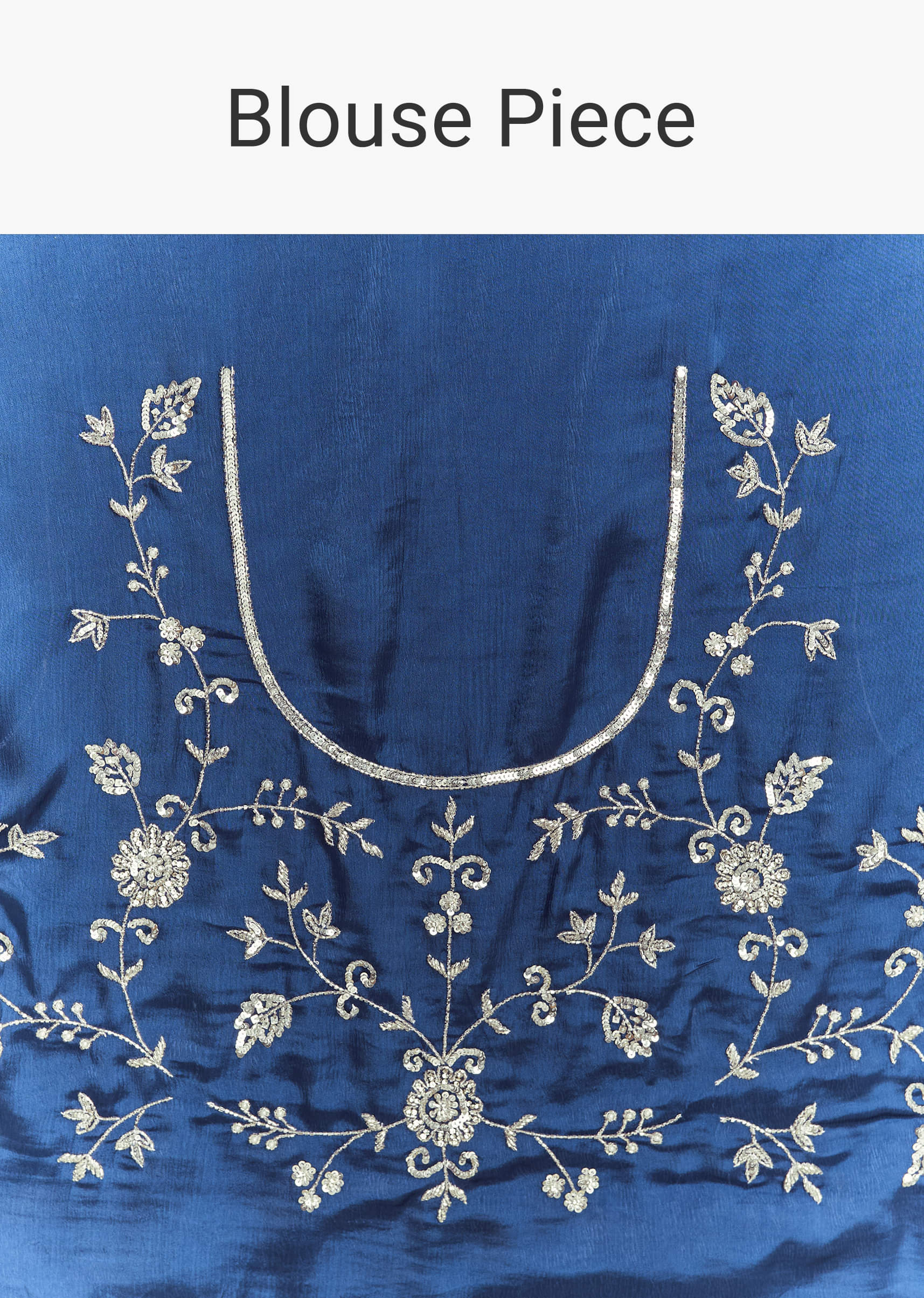 Ombre Blue Satin Bridesmaid Lehenga With Heavy Embroidery - Image 6